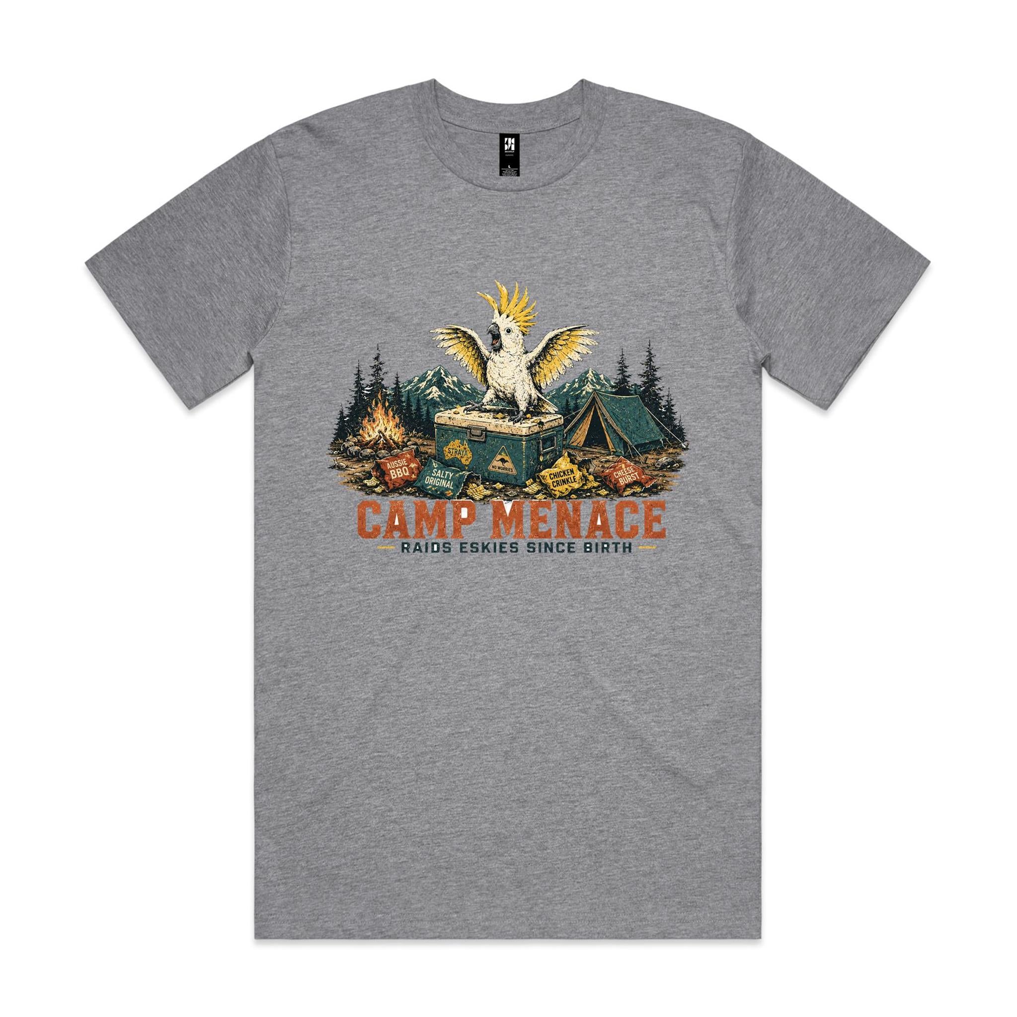 Camp Menace — Raids Eskies Since Birth | Cockatoo Camping Tee