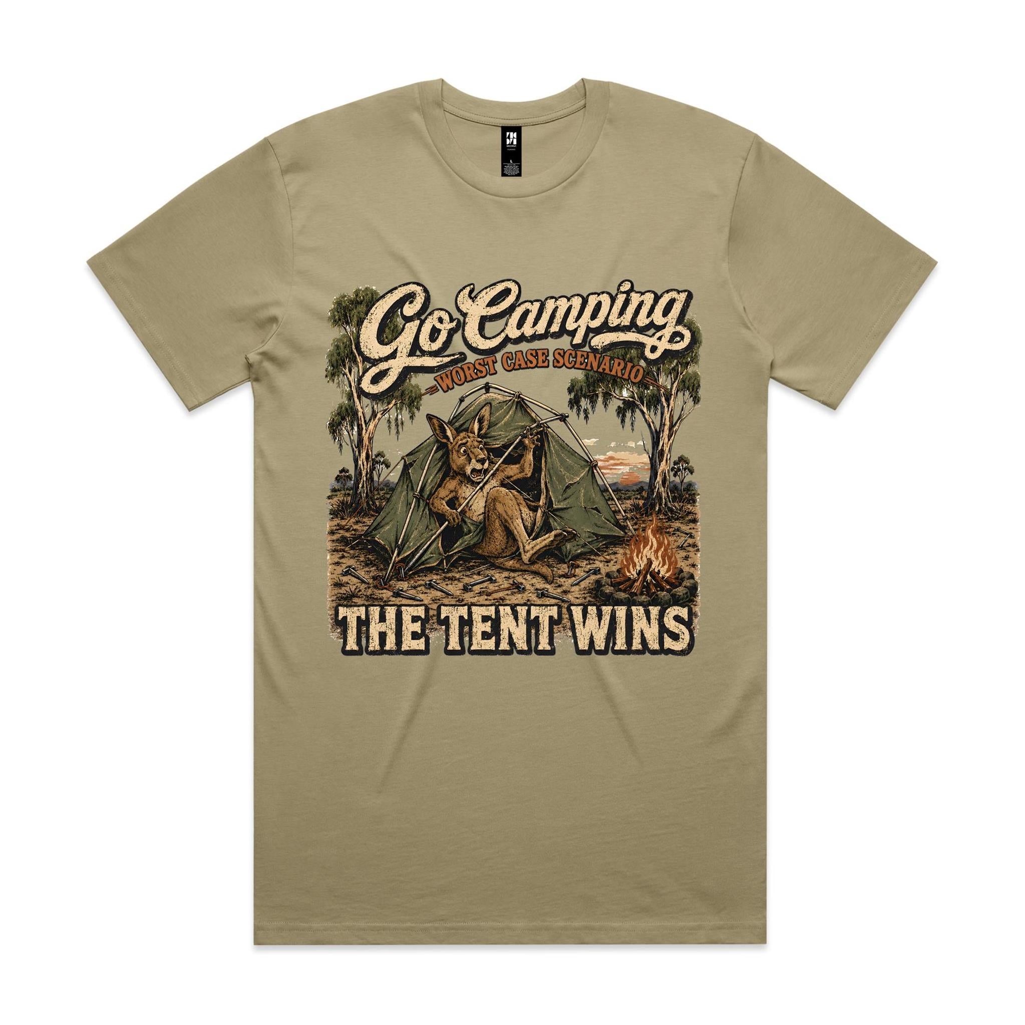 Go Camping — The Tent Wins | Kangaroo Camping Tee