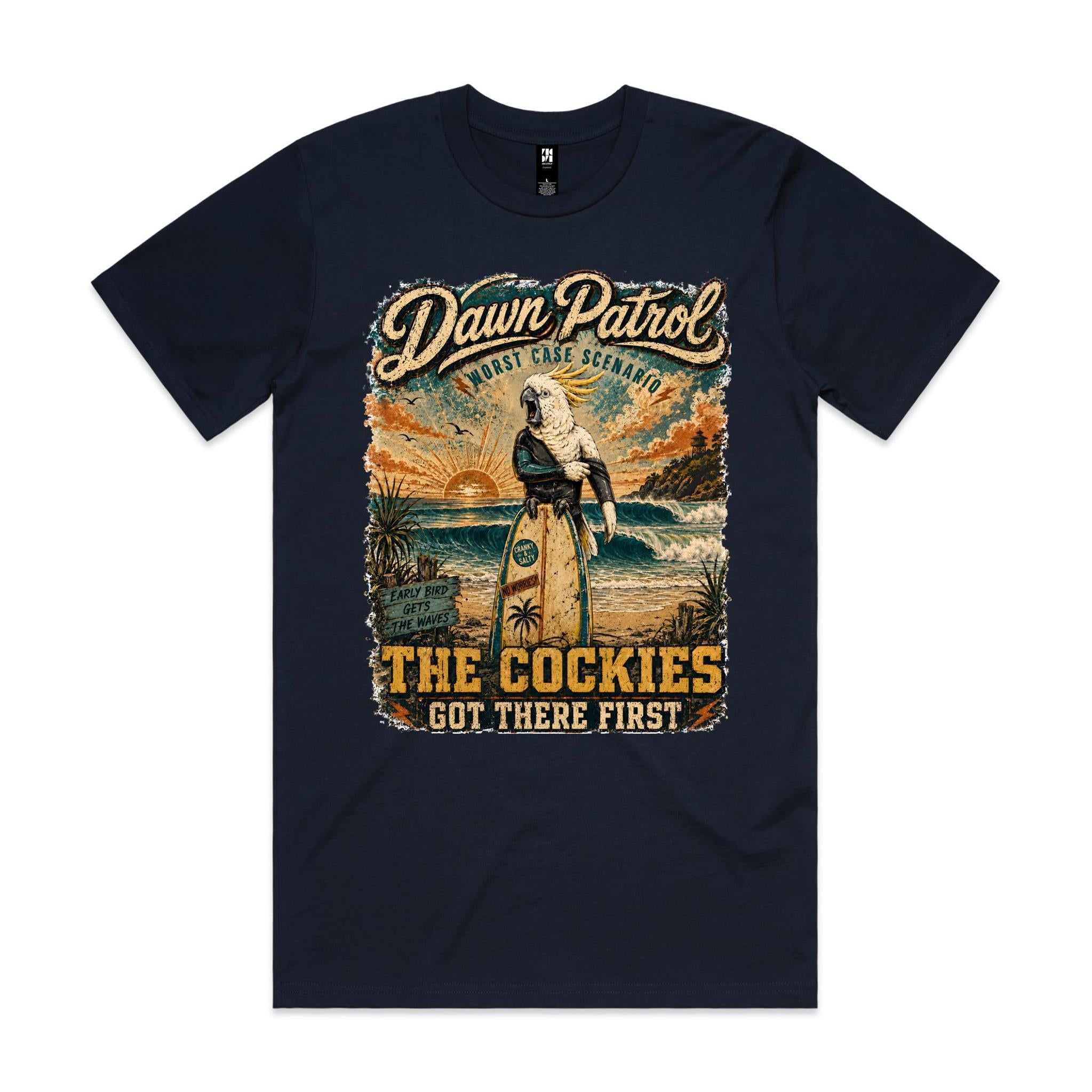 Dawn Patrol — The Cockies Got There First | Cockatoo Surf Tee