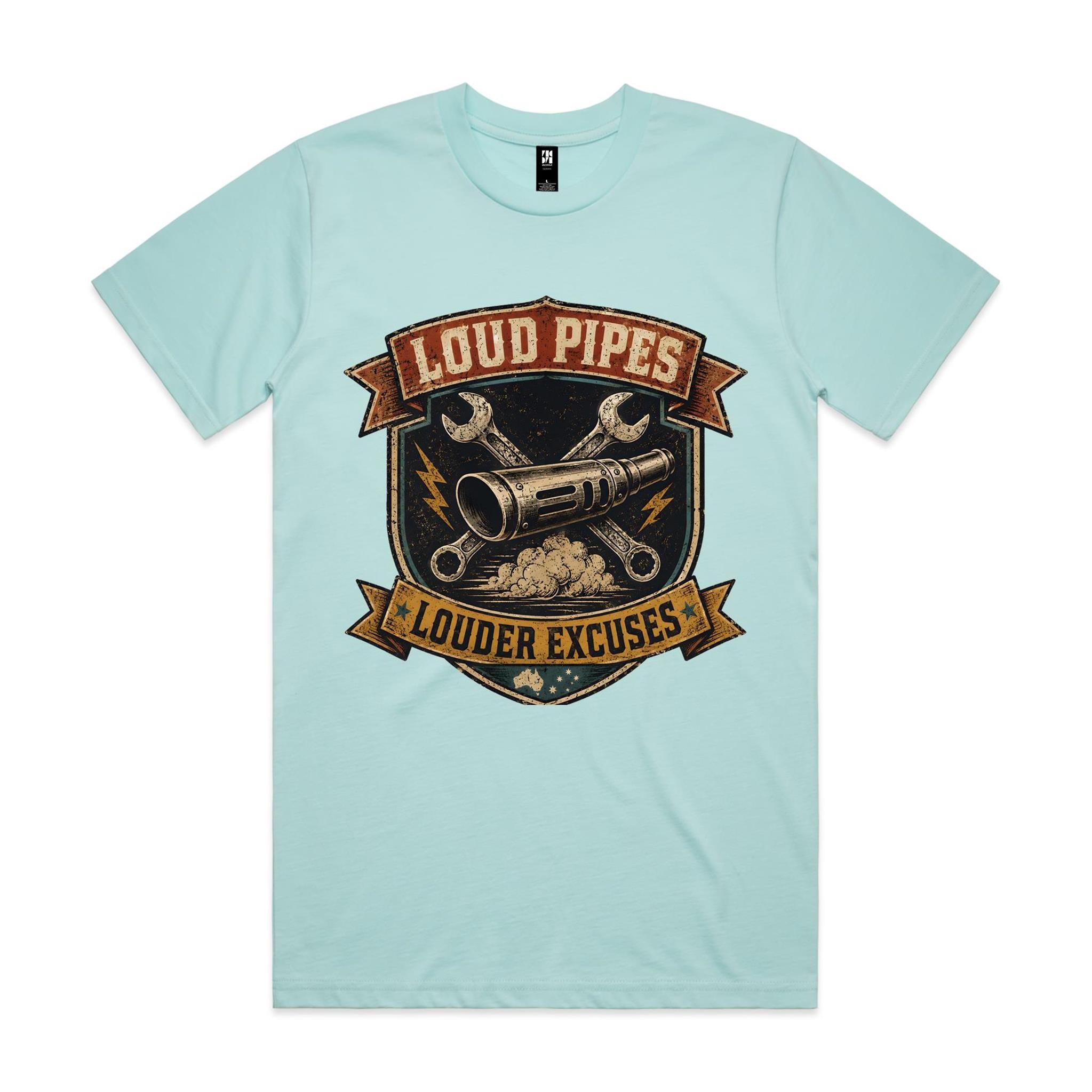 Loud Pipes, Louder Excuses — Motorbike Tee