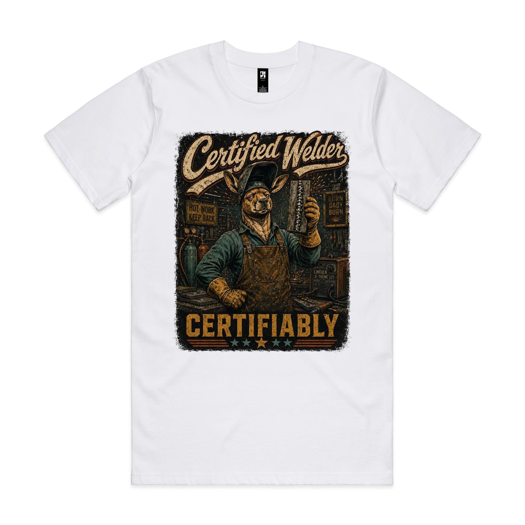 Certified Welder, Certifiably | Kangaroo Welder Tee