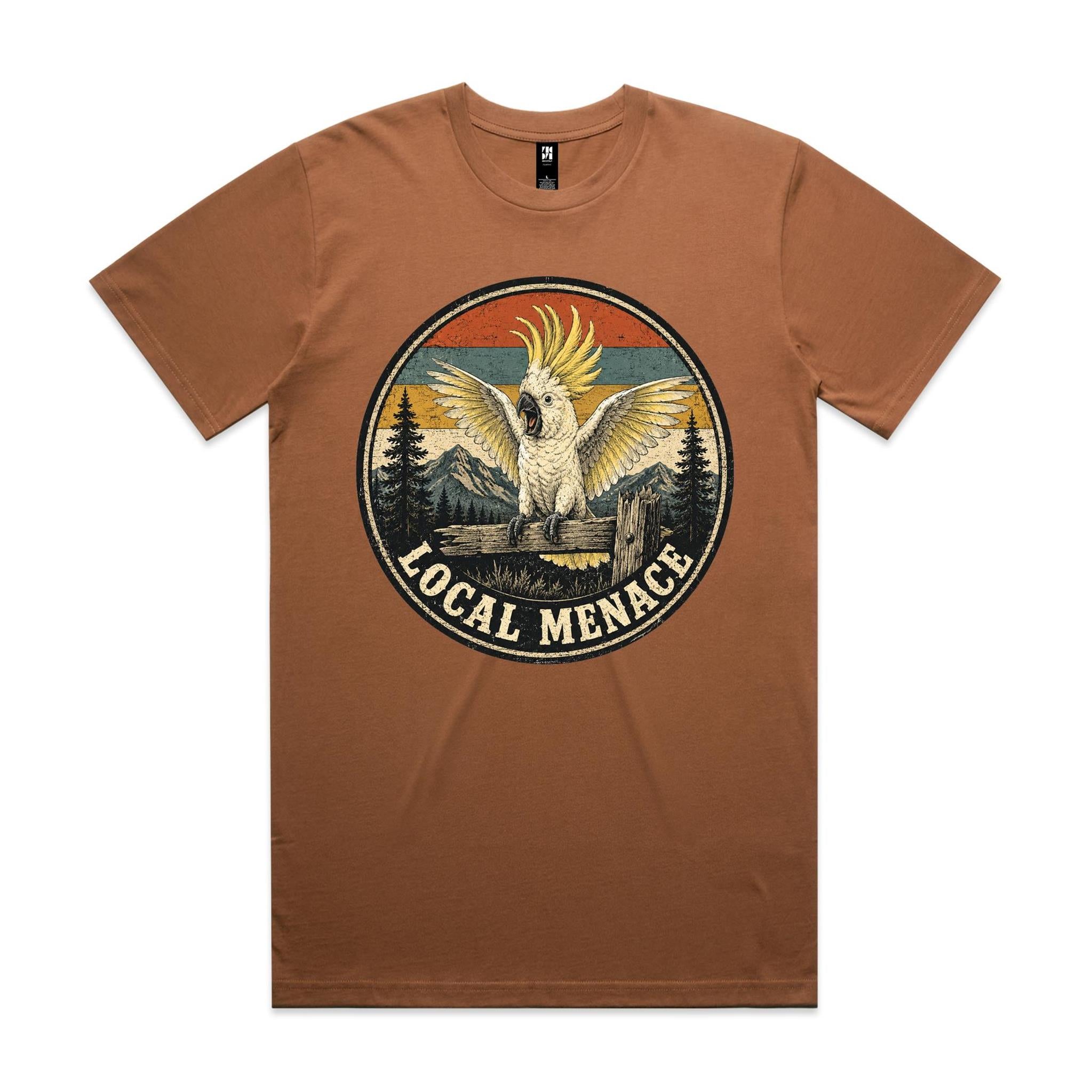 Local Menace — Cockatoo Retro Badge Tee