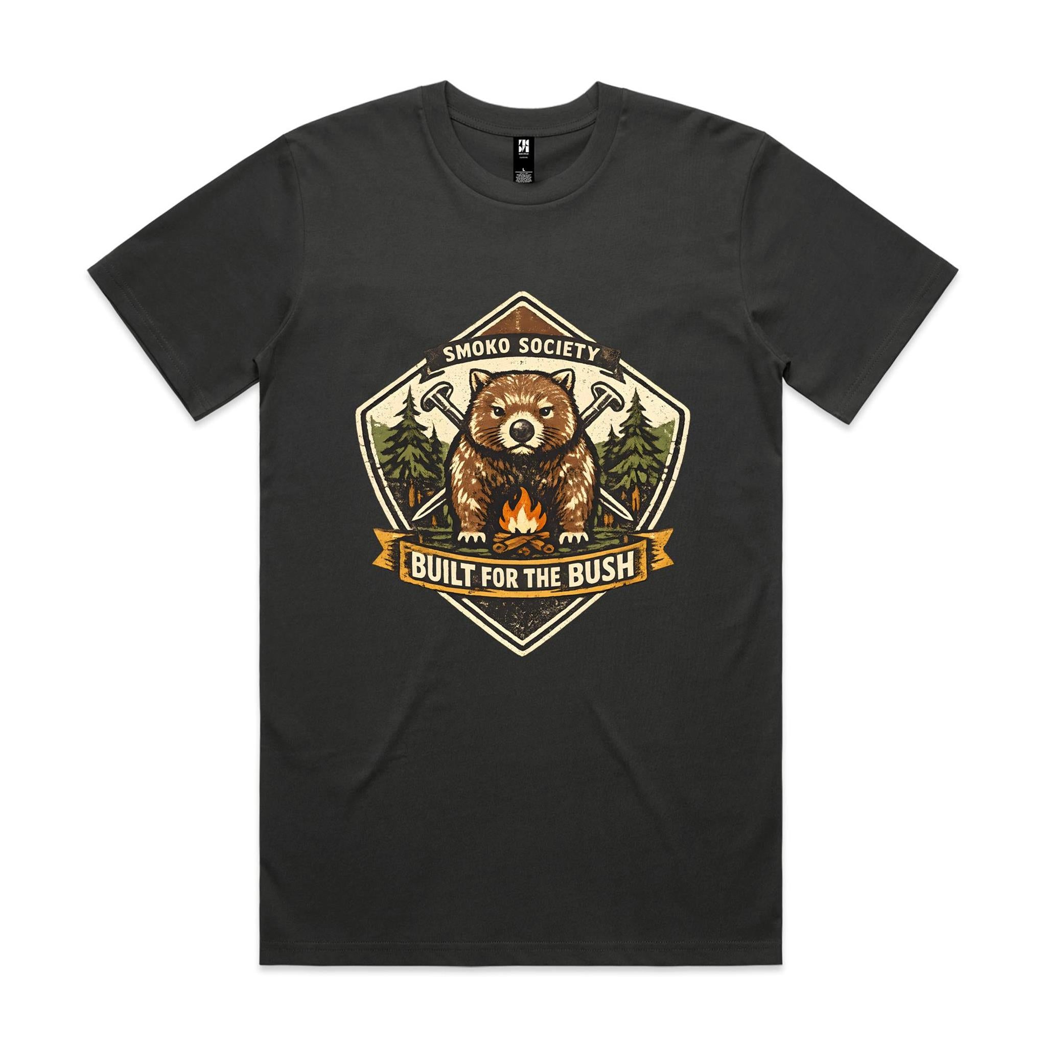 Smoko Society Wombat — Built for the Bush Tee