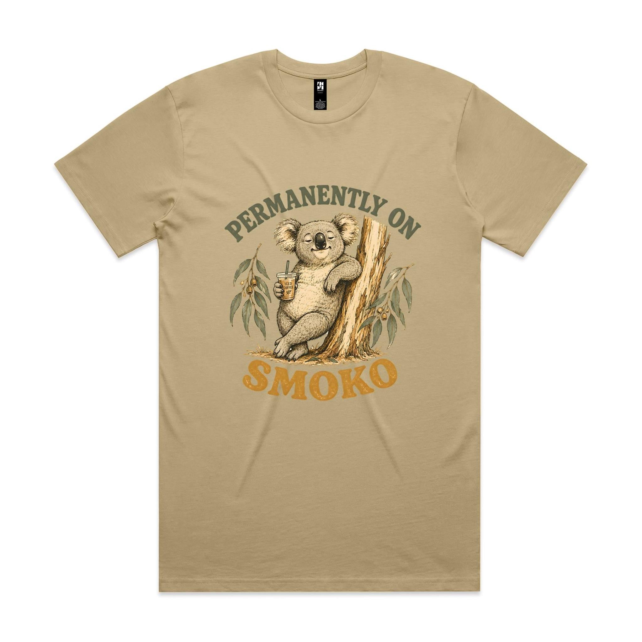 Permanently on Smoko — Iced Coffee Koala Tee