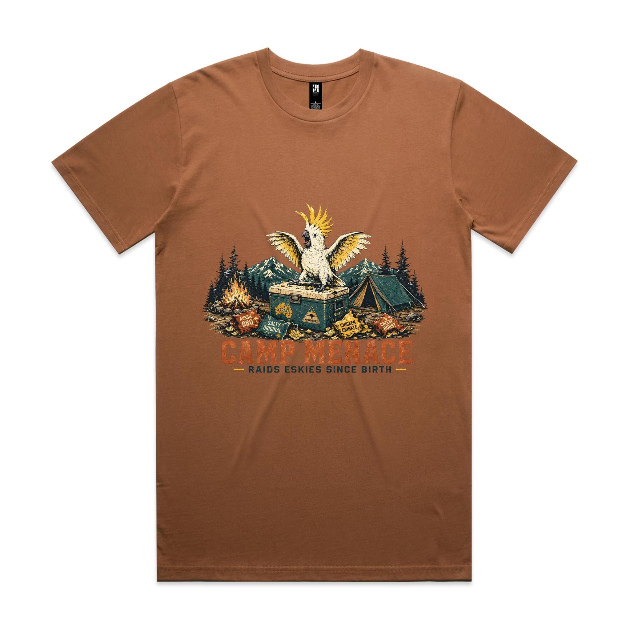 Camp Menace — Raids Eskies Since Birth | Cockatoo Camping Tee
