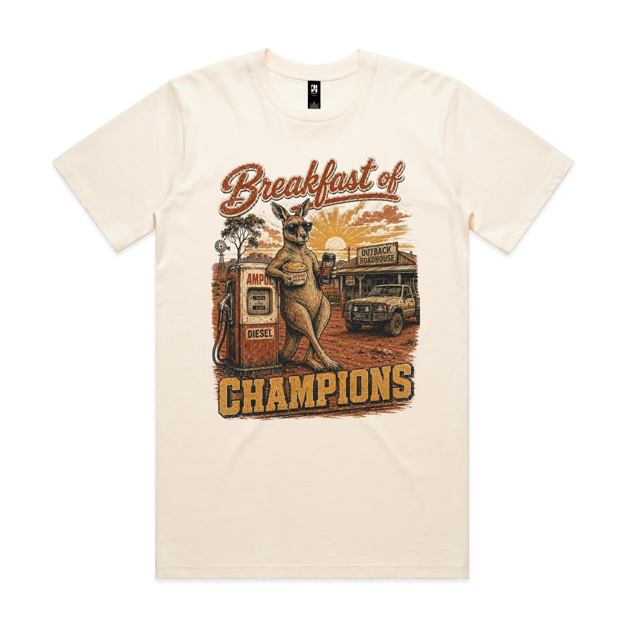 Breakfast of Champions — Kangaroo Servo Tee