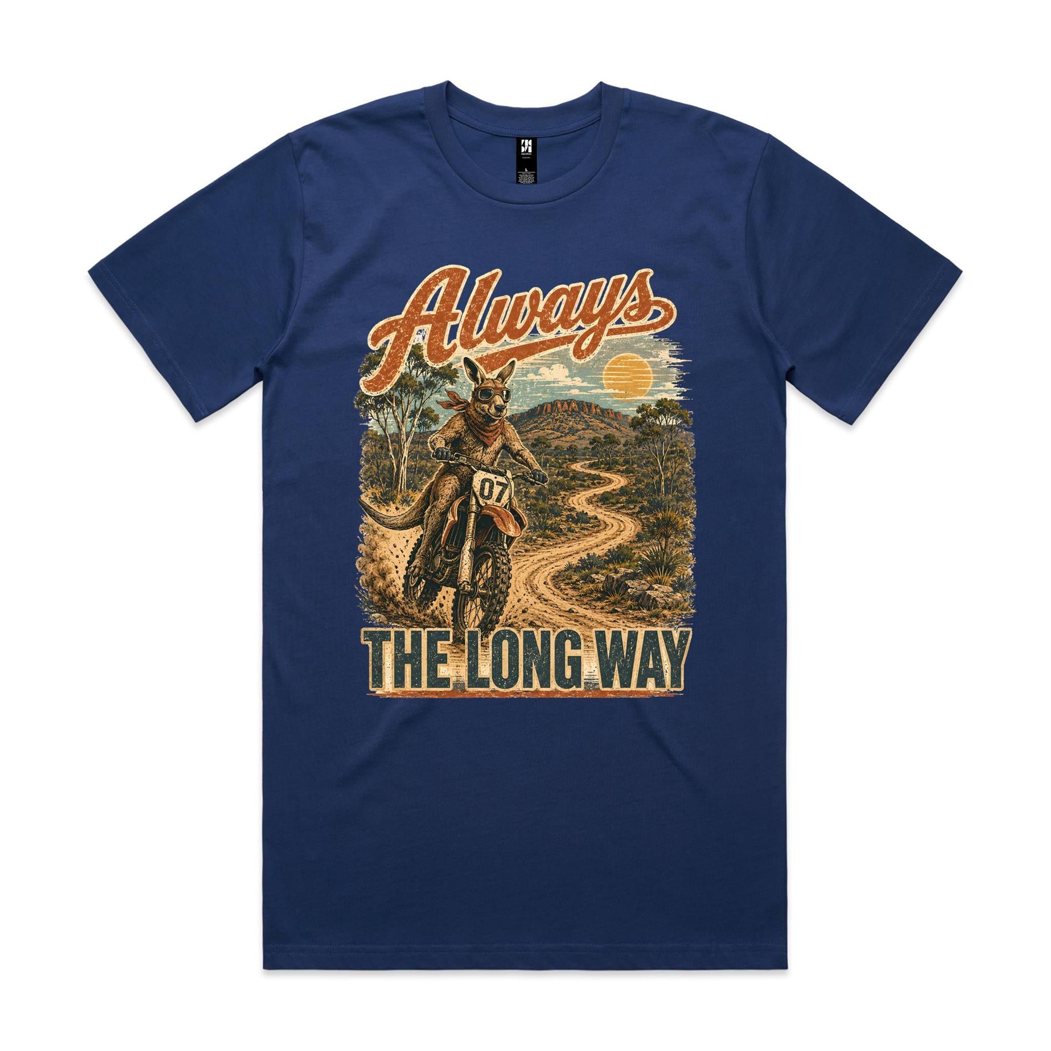 Always the Long Way — Kangaroo Dirt Bike Tee