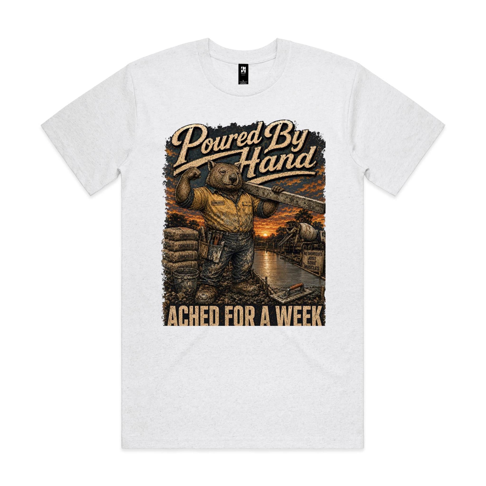 Poured By Hand | Wombat Concreter Tee