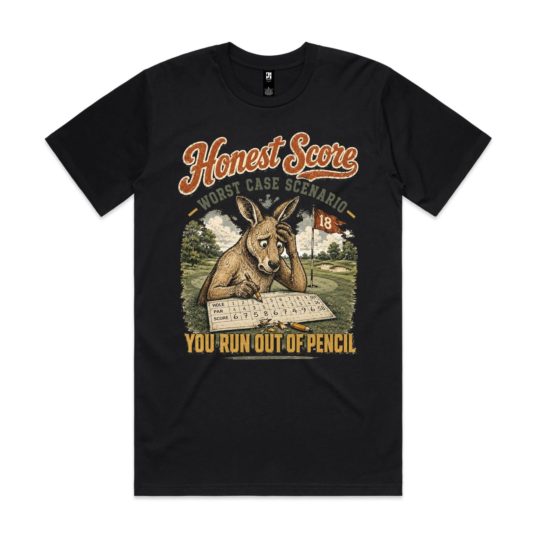 Honest Score — Worst Case Scenario | Golf Kangaroo Tee