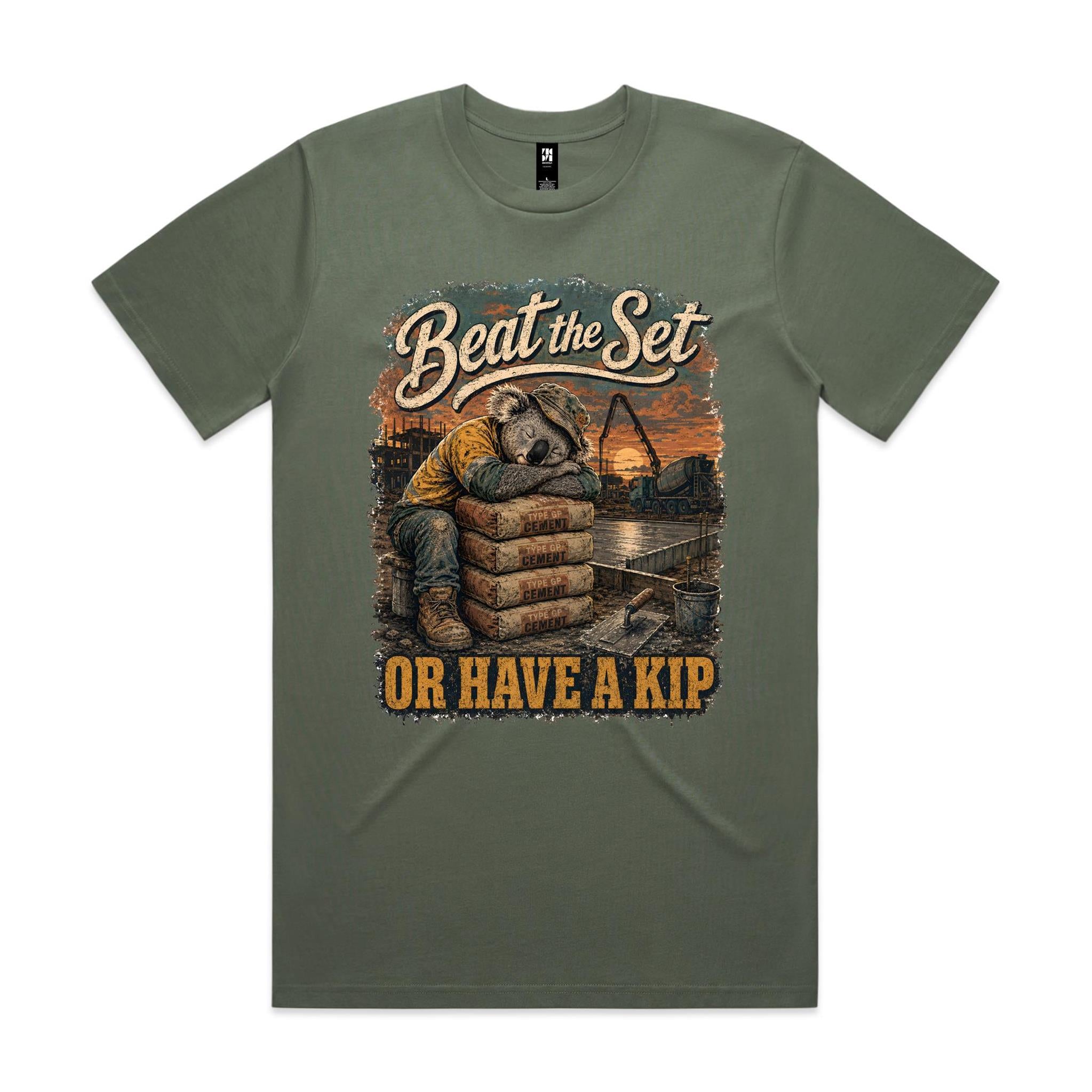 Beat the Set — Or Have a Kip | Koala Concreter Tee