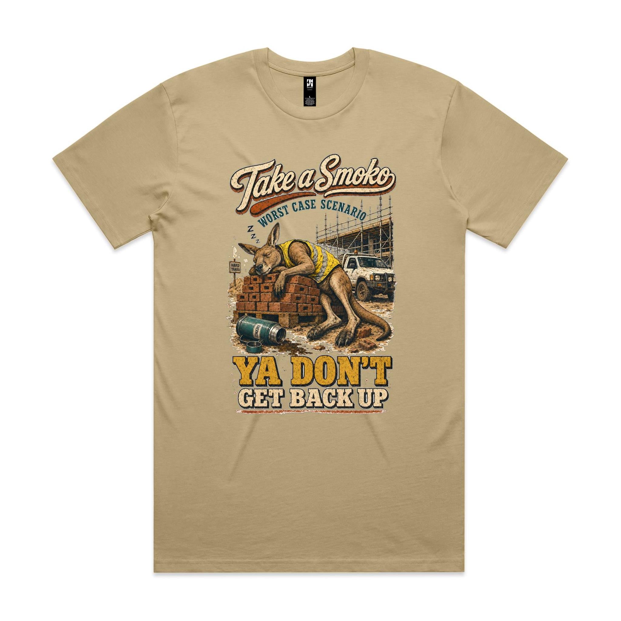 Take a Smoko — Ya Don't Get Back Up | Kangaroo Tradie Tee