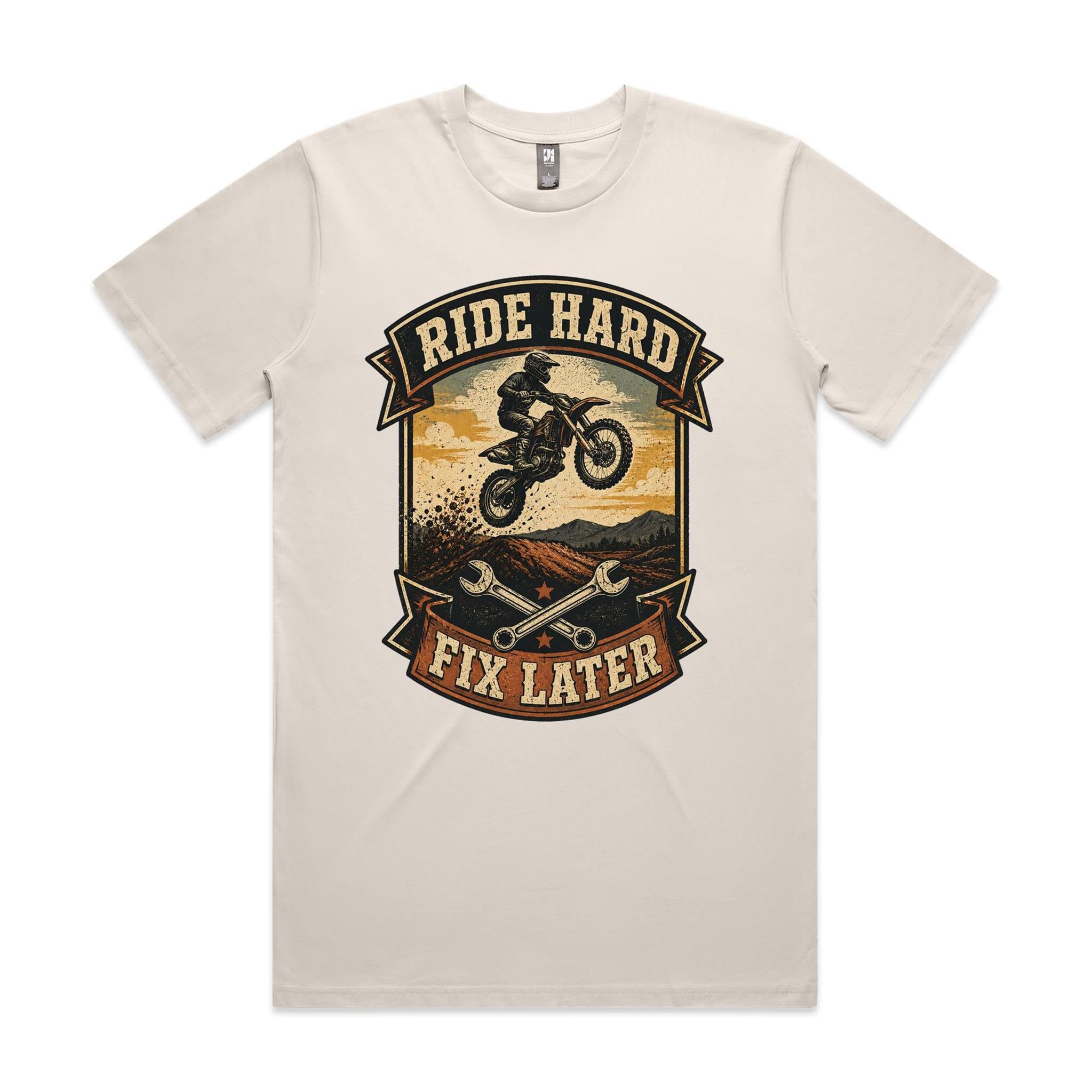 Ride Hard, Fix Later — Dirt Bike Tee