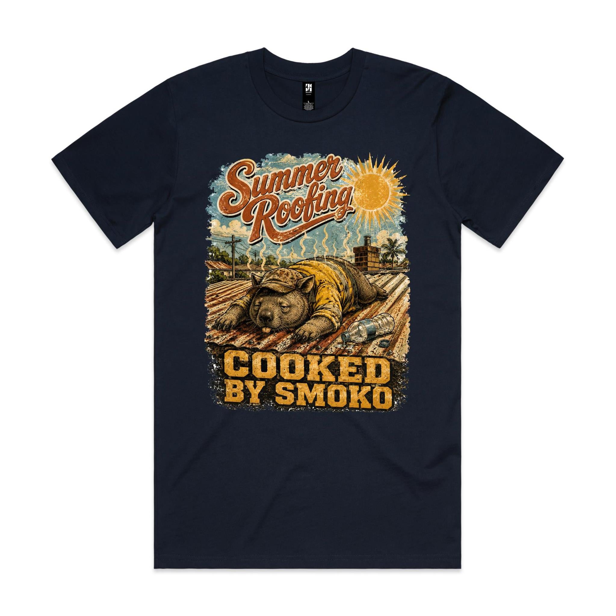 Summer Roofing — Cooked by Smoko | Wombat Roofer Tee