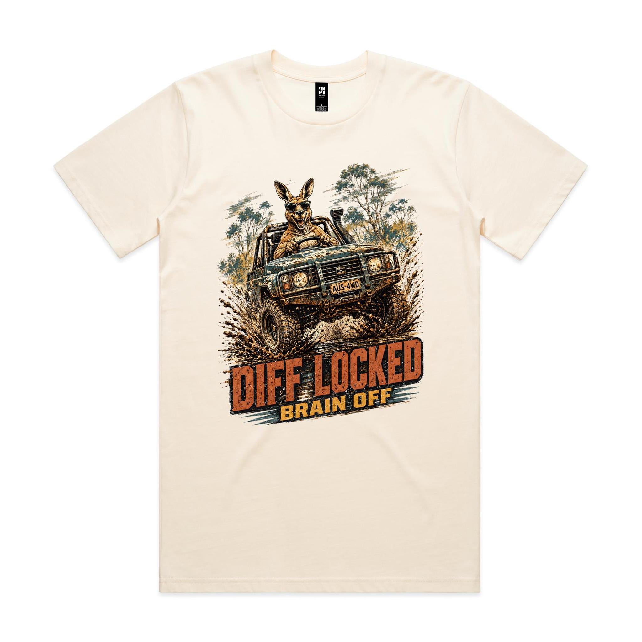 Diff Locked, Brain Off — 4WD Kangaroo Tee