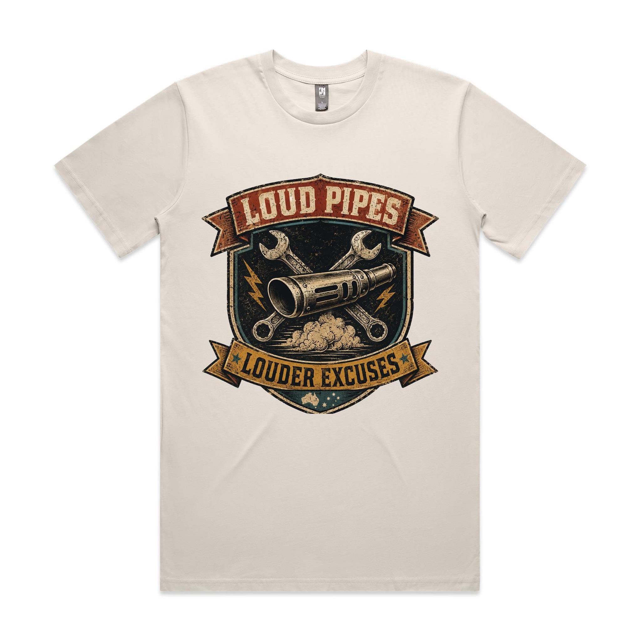 Loud Pipes, Louder Excuses — Motorbike Tee