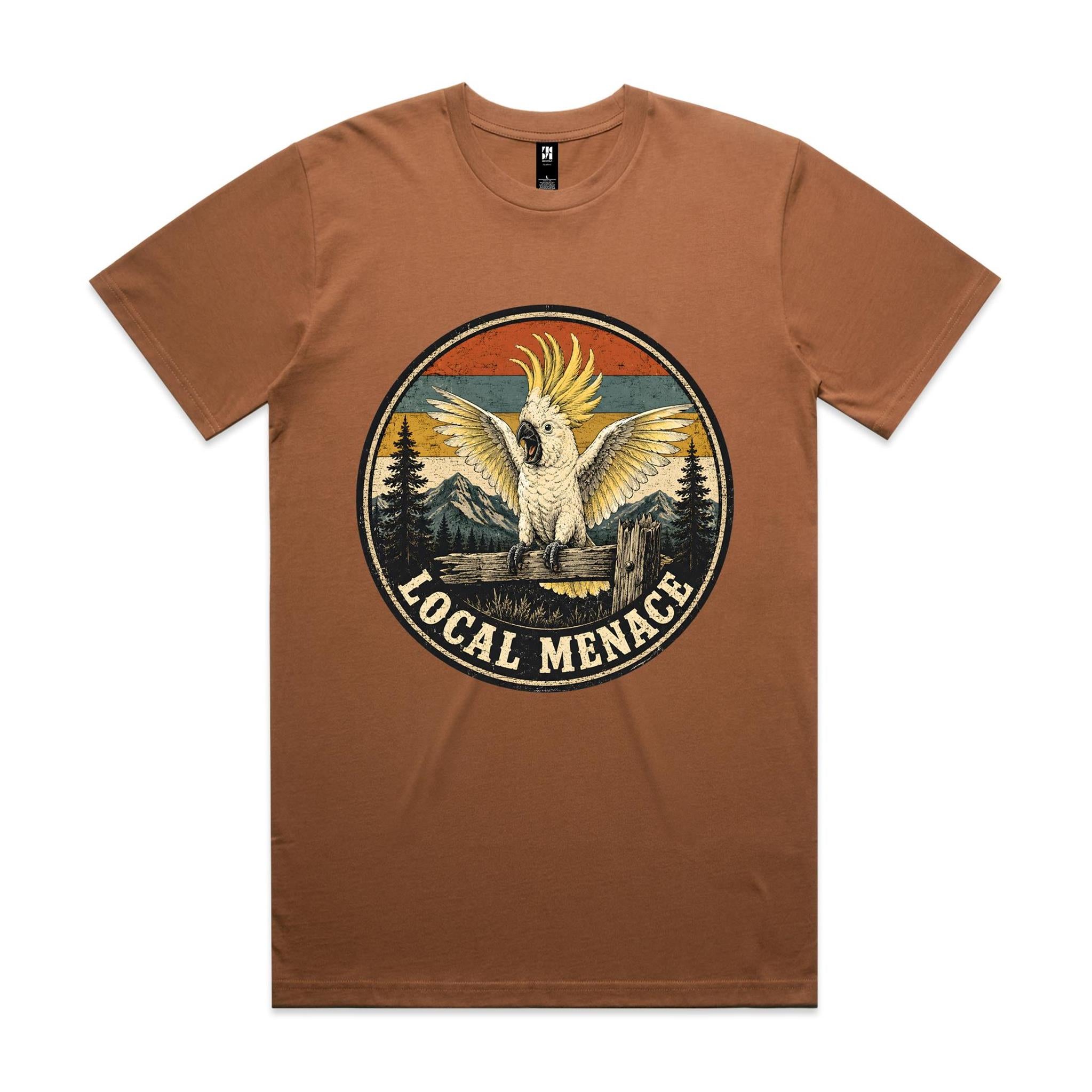 Local Menace — Cockatoo Retro Badge Tee