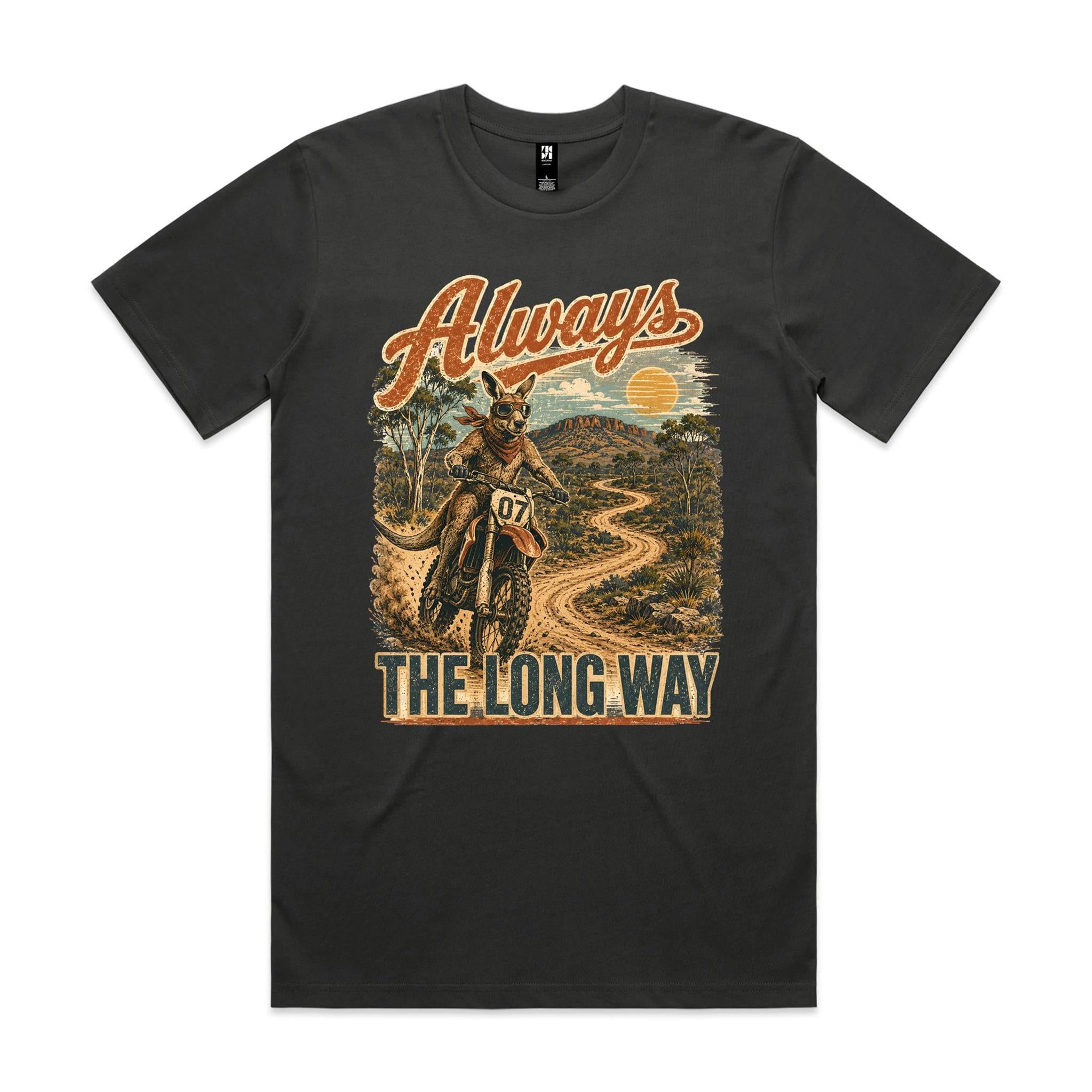 Always the Long Way — Kangaroo Dirt Bike Tee