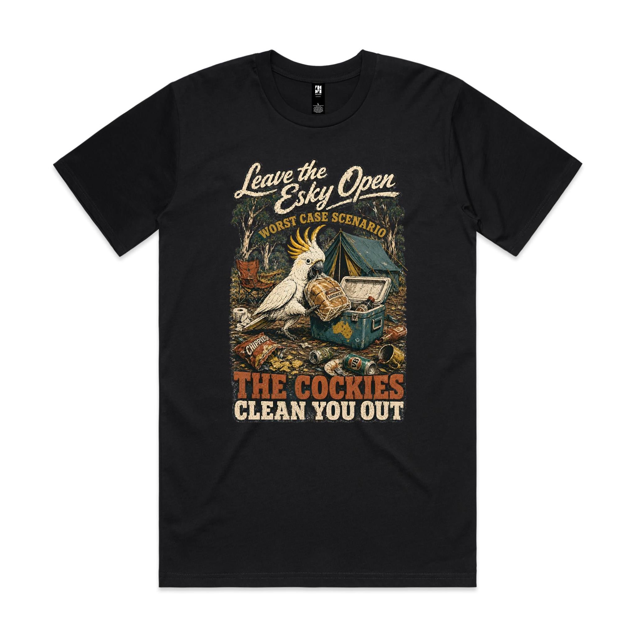 Leave the Esky Open — The Cockies Clean You Out | Cockatoo Camping Tee