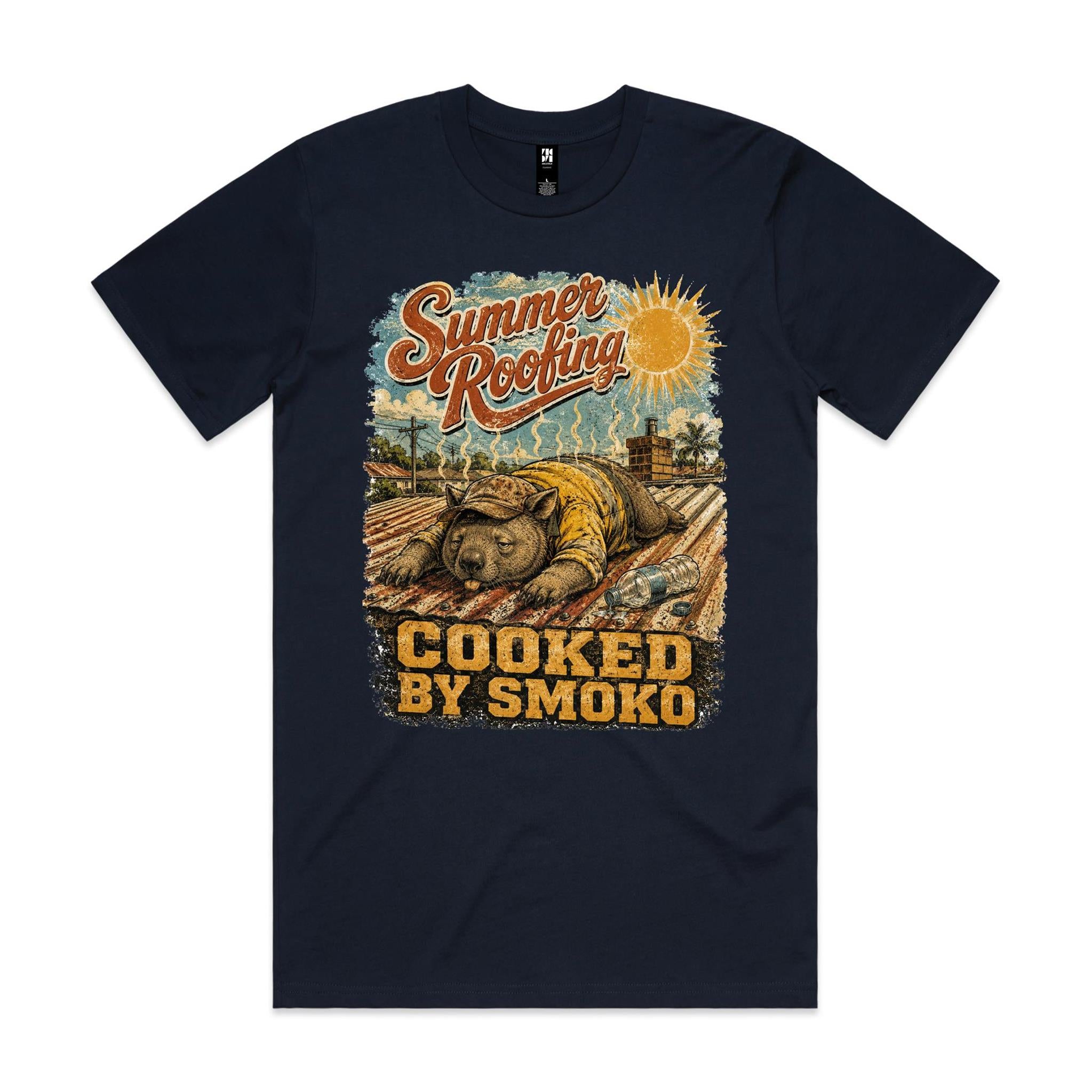 Summer Roofing — Cooked by Smoko | Wombat Roofer Tee