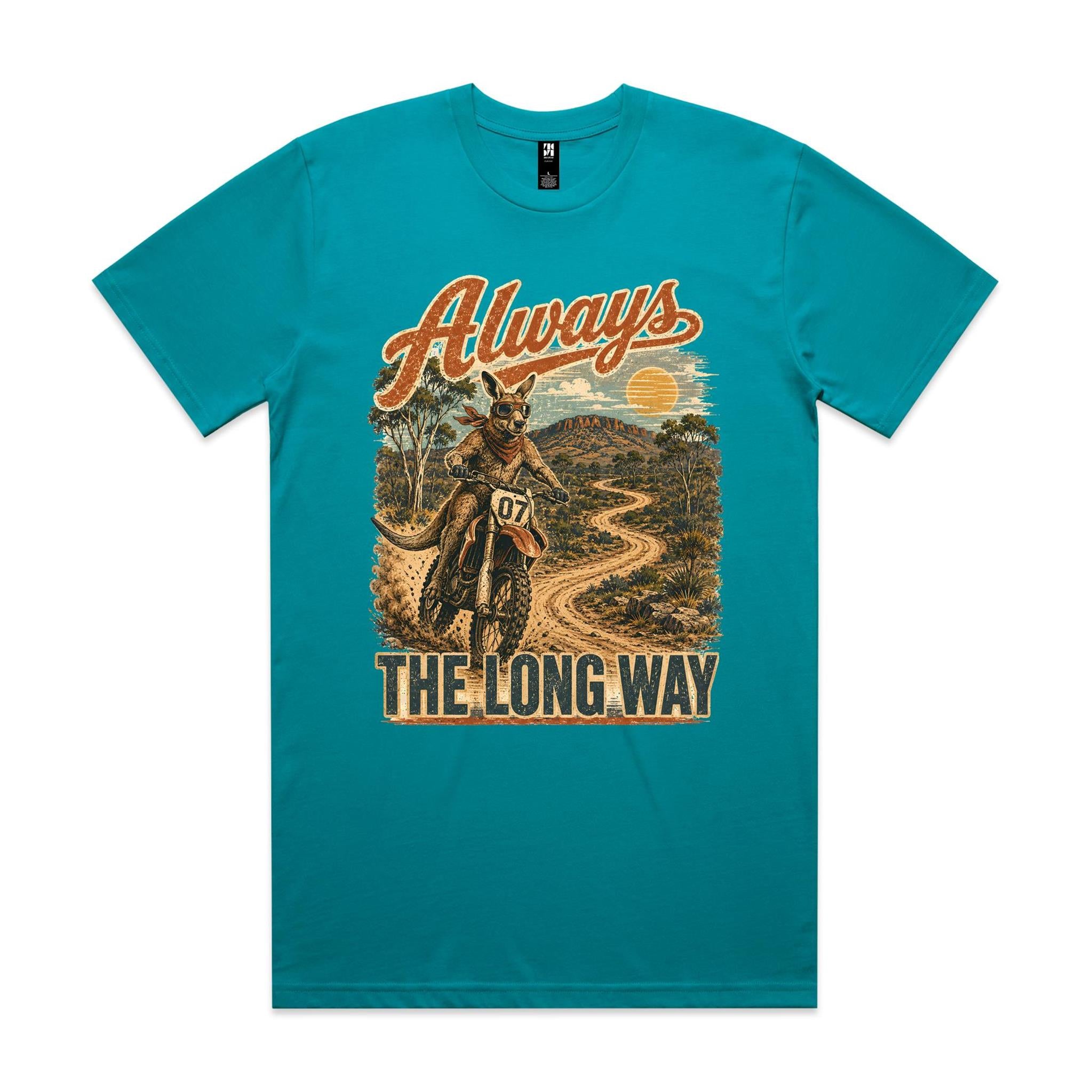 Always the Long Way — Kangaroo Dirt Bike Tee