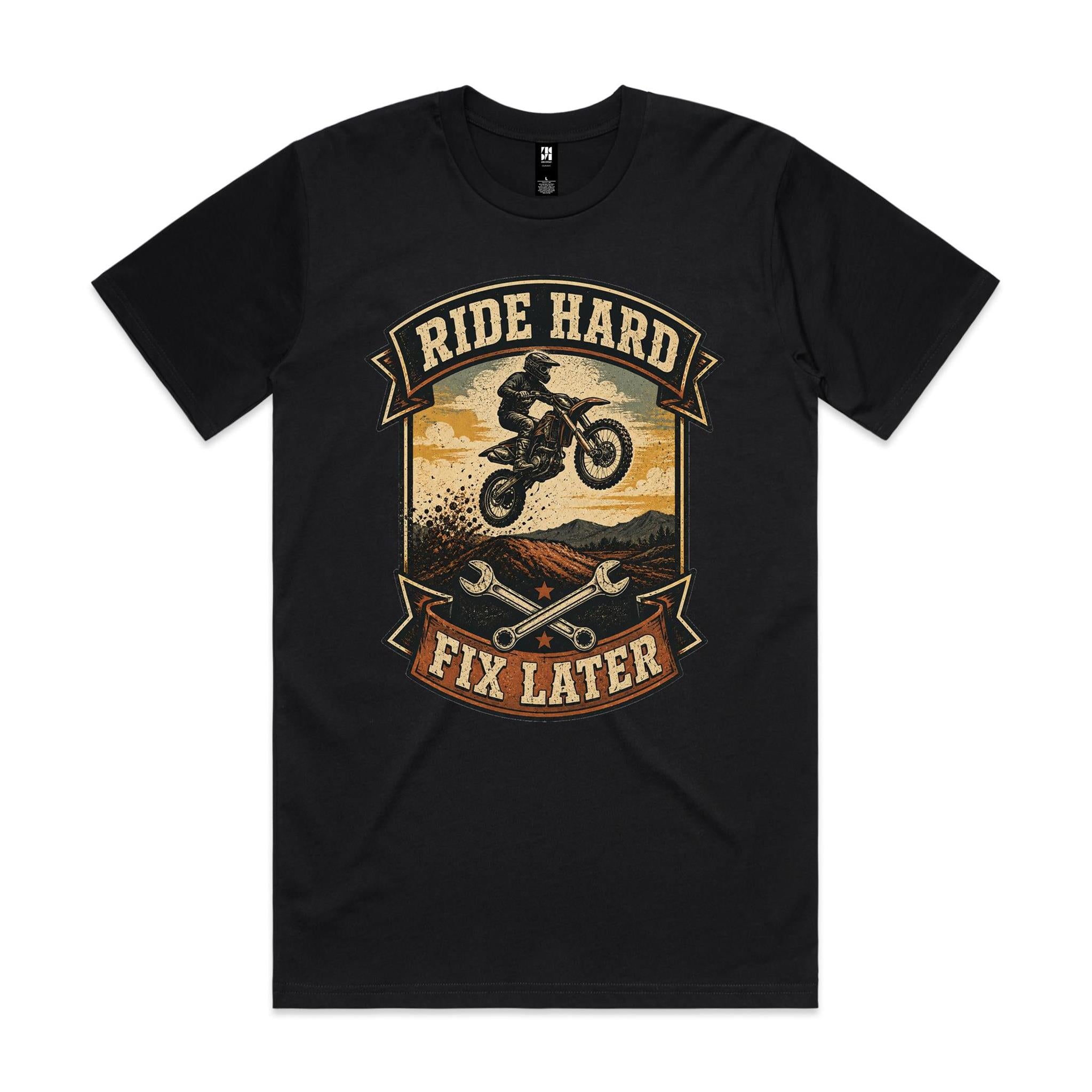 Ride Hard, Fix Later — Dirt Bike Tee