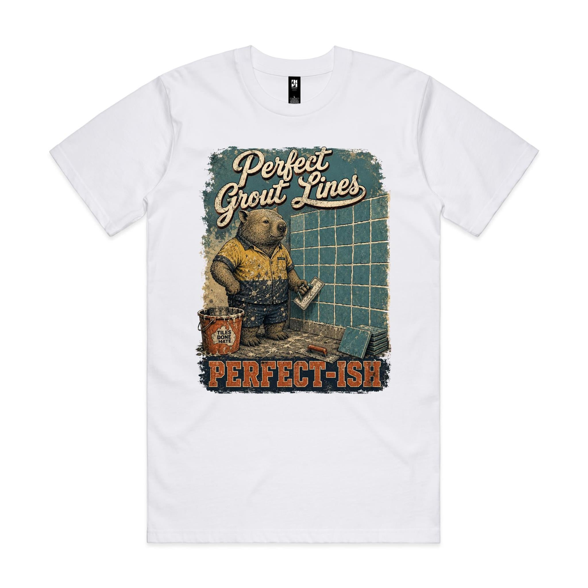 Perfect Grout Lines — Perfect-ish | Wombat Tiler Tee