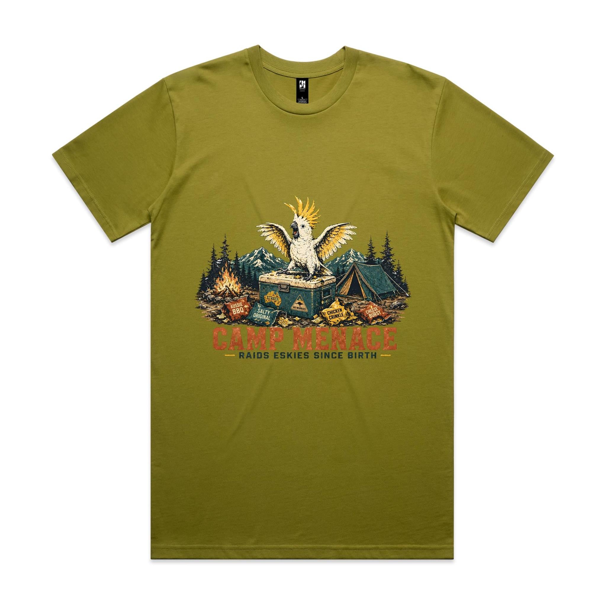 Camp Menace — Raids Eskies Since Birth | Cockatoo Camping Tee