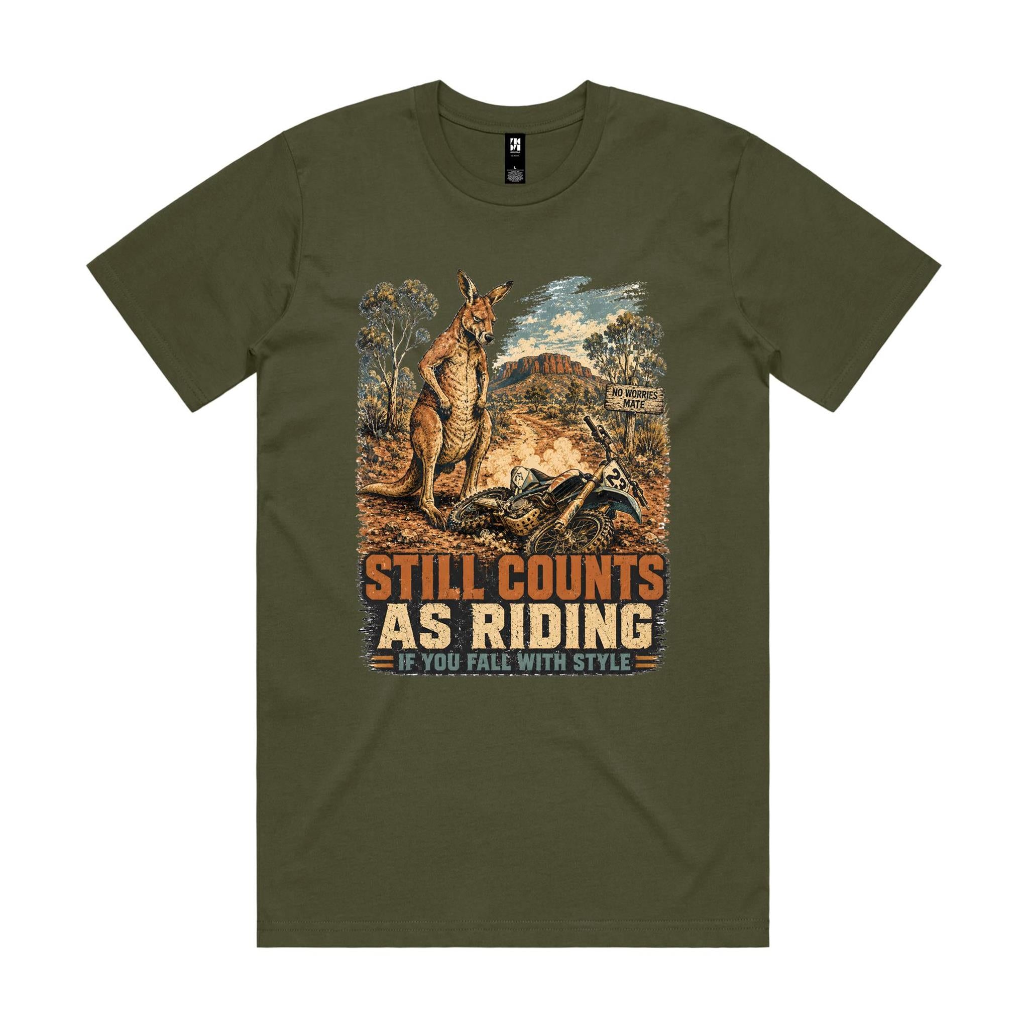 Still Counts as Riding — Kangaroo Dirt Bike Tee