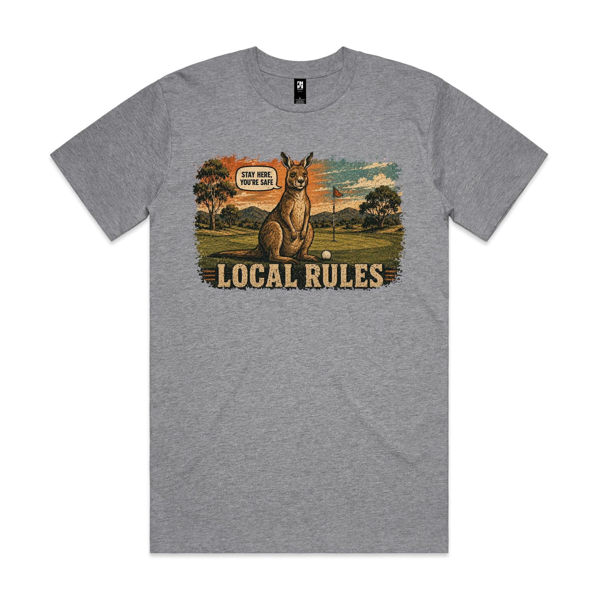 Local Rules — Stay Here You're Safe | Kangaroo Golf Tee