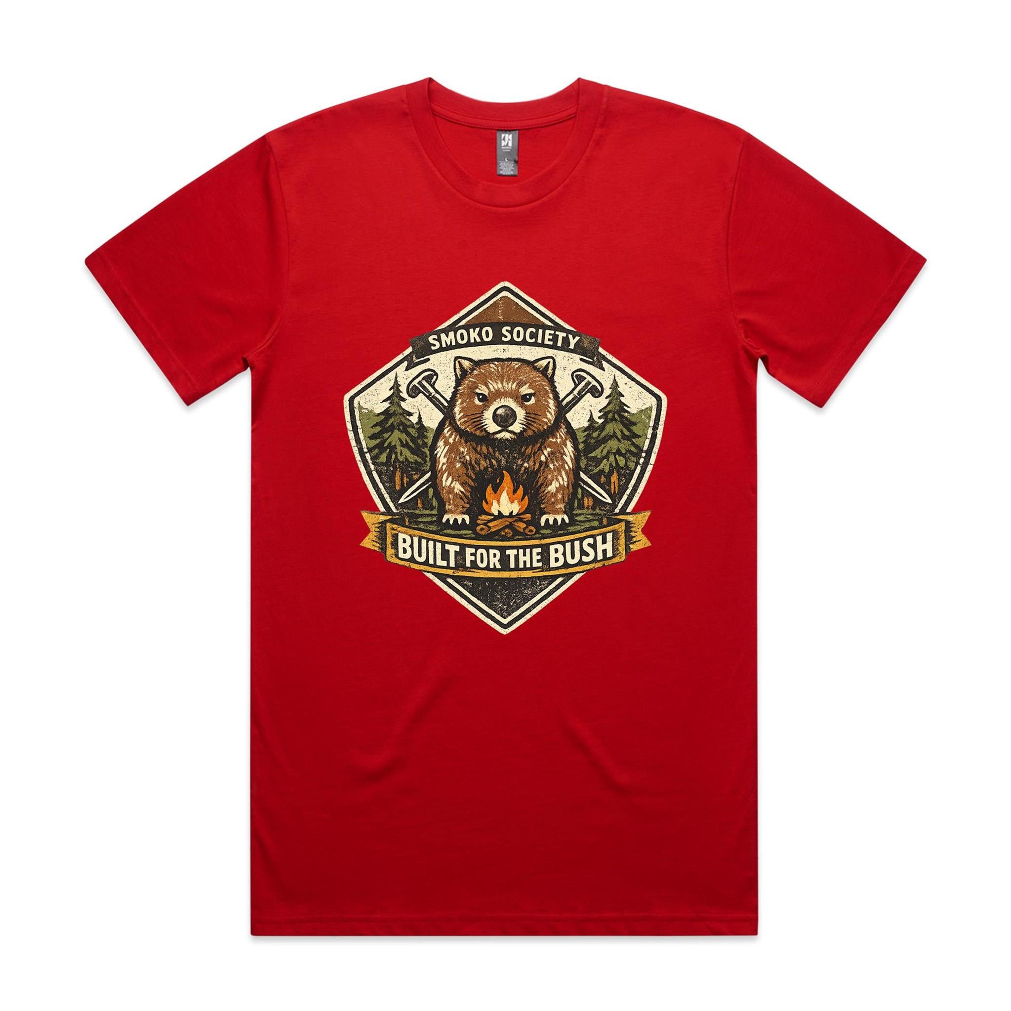 Smoko Society Wombat — Built for the Bush Tee