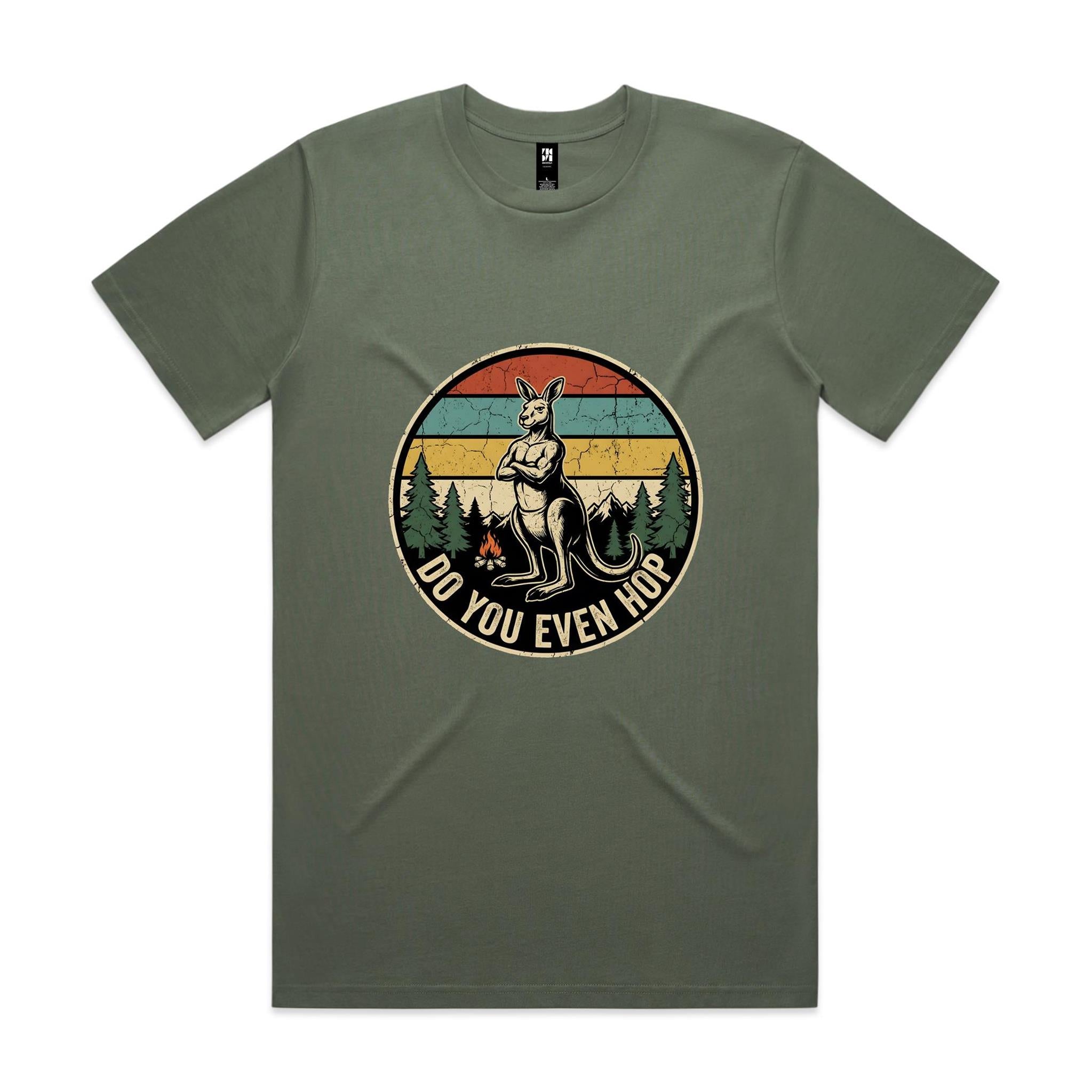 Do You Even Hop — Buff Kangaroo Retro Gym Tee