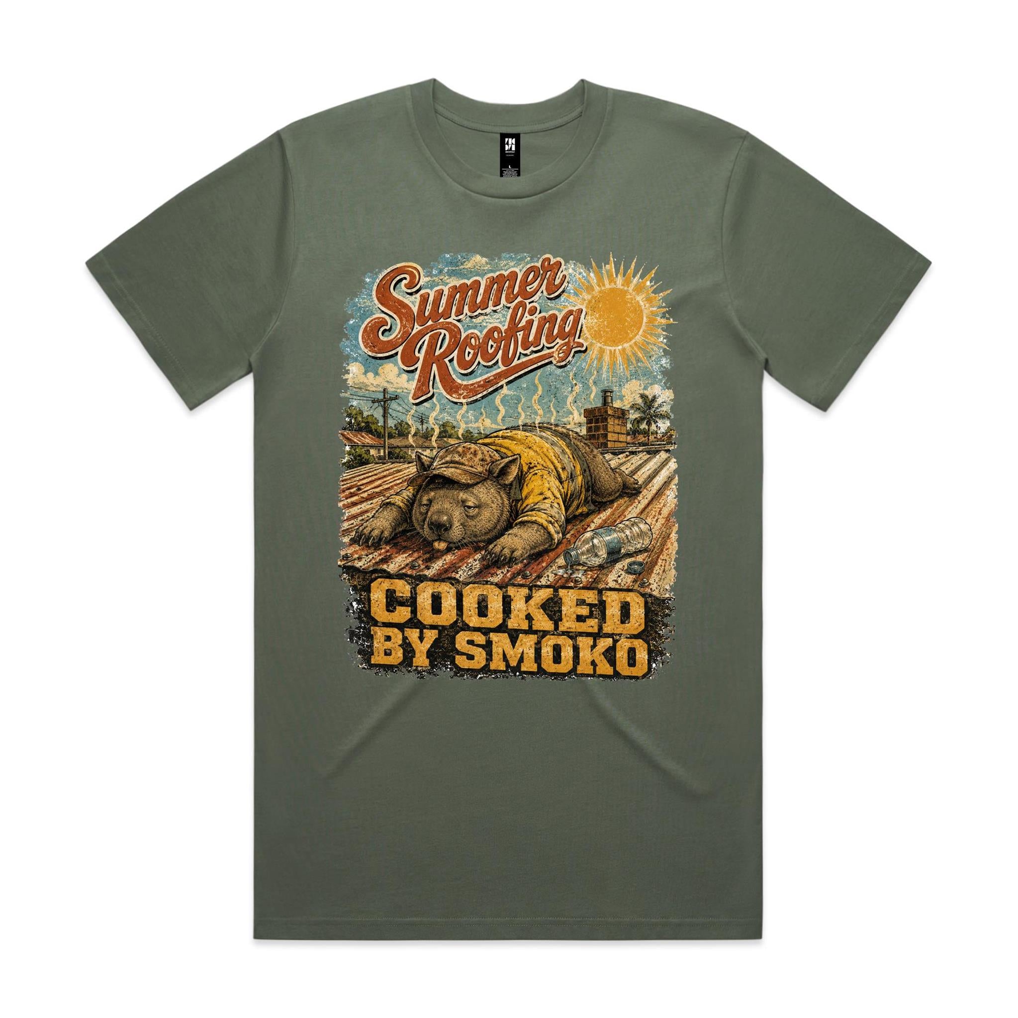 Summer Roofing — Cooked by Smoko | Wombat Roofer Tee