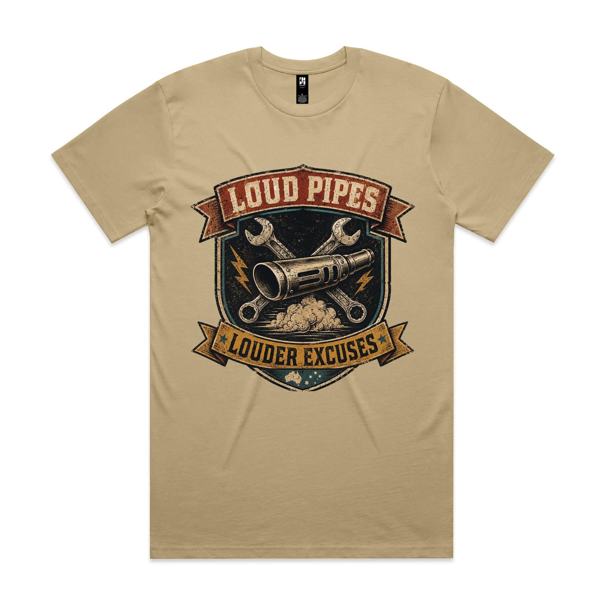 Loud Pipes, Louder Excuses — Motorbike Tee