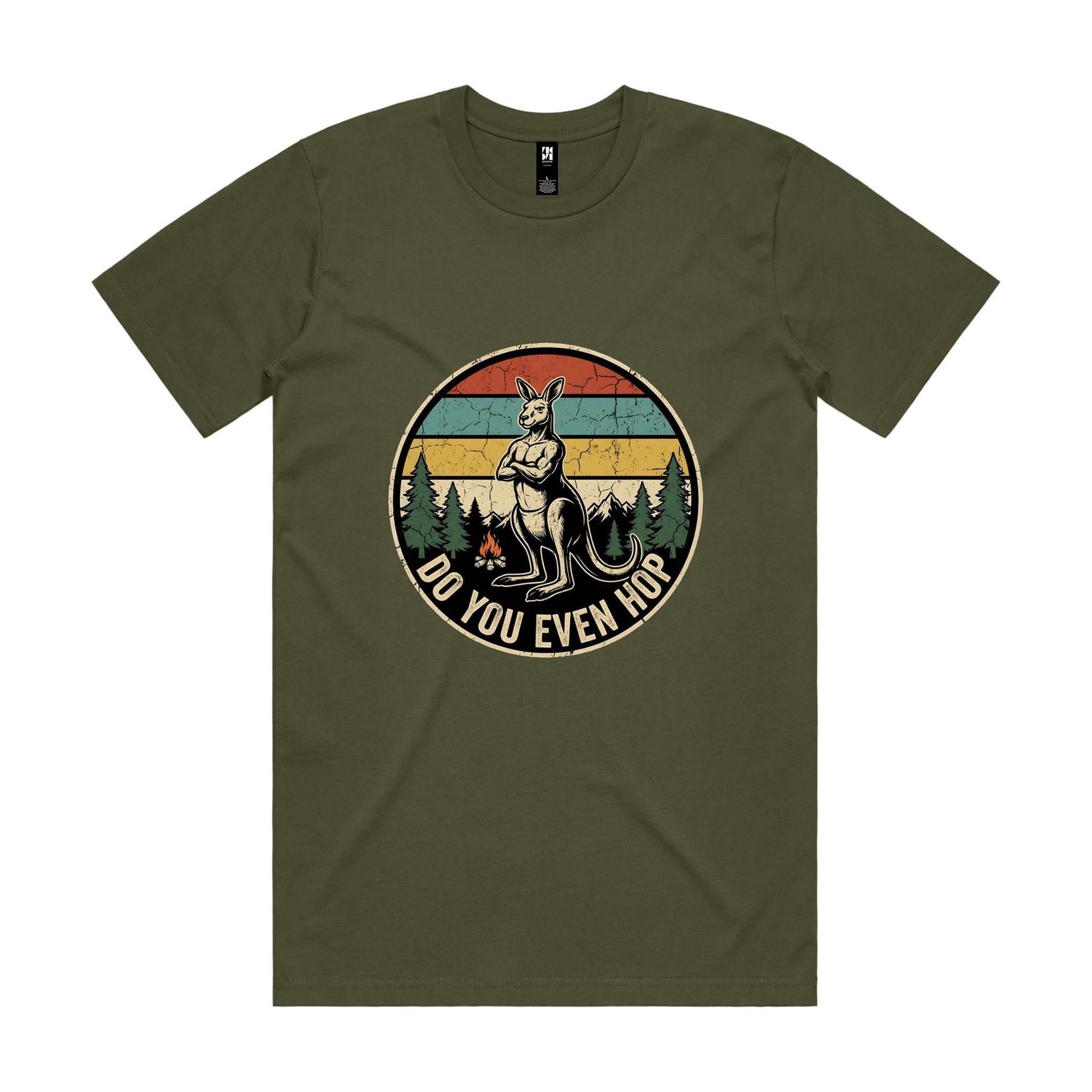 Do You Even Hop — Buff Kangaroo Retro Gym Tee