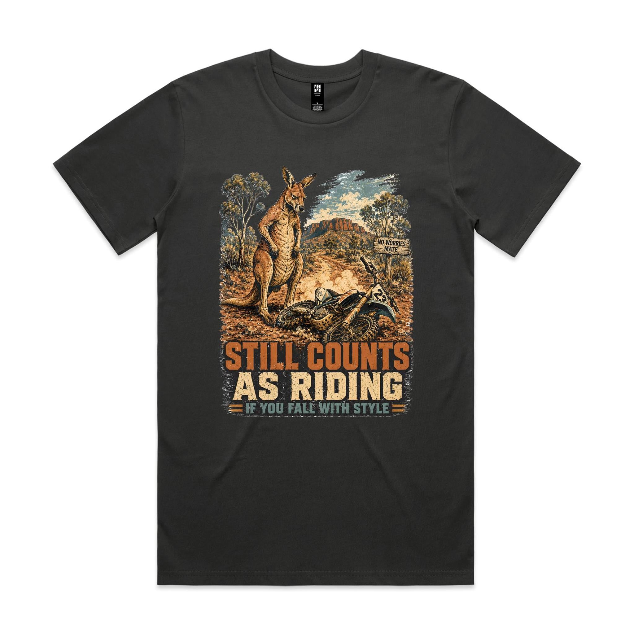 Still Counts as Riding — Kangaroo Dirt Bike Tee