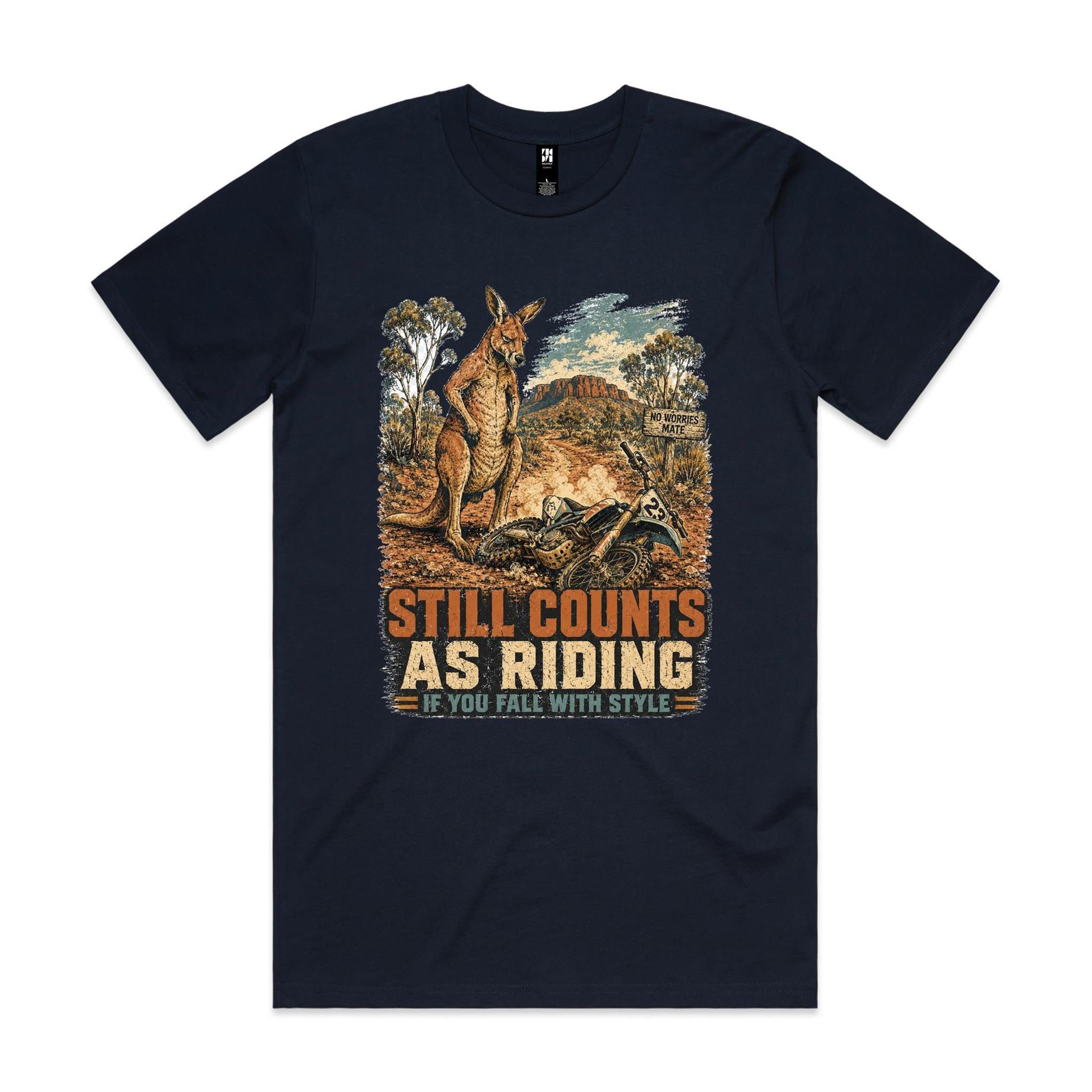 Still Counts as Riding — Kangaroo Dirt Bike Tee