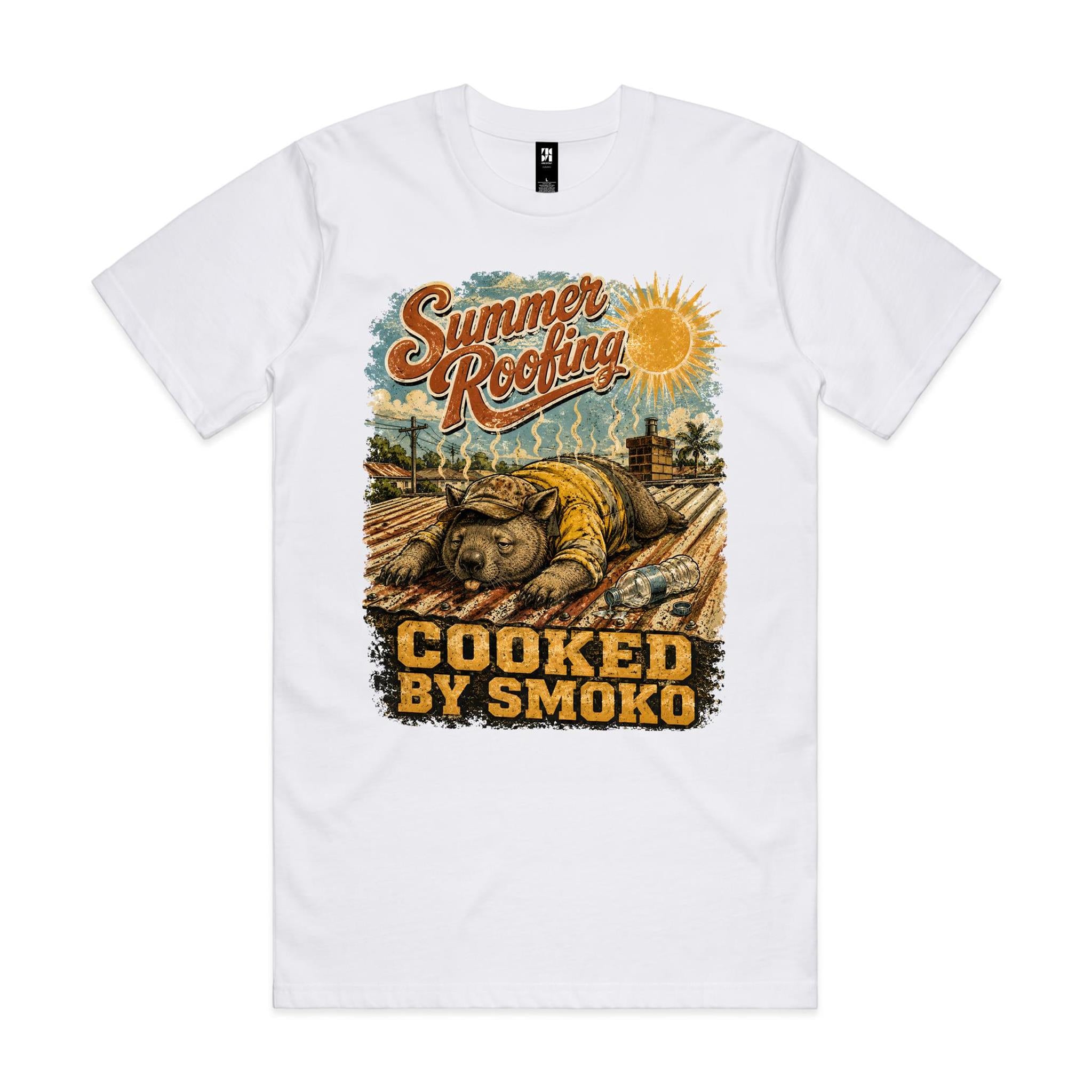 Summer Roofing — Cooked by Smoko | Wombat Roofer Tee