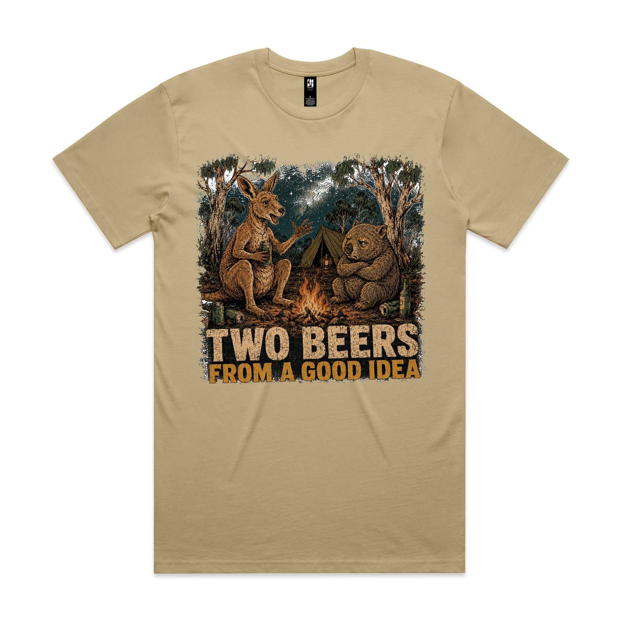 Two Beers From a Good Idea — Kangaroo & Wombat Camping Tee