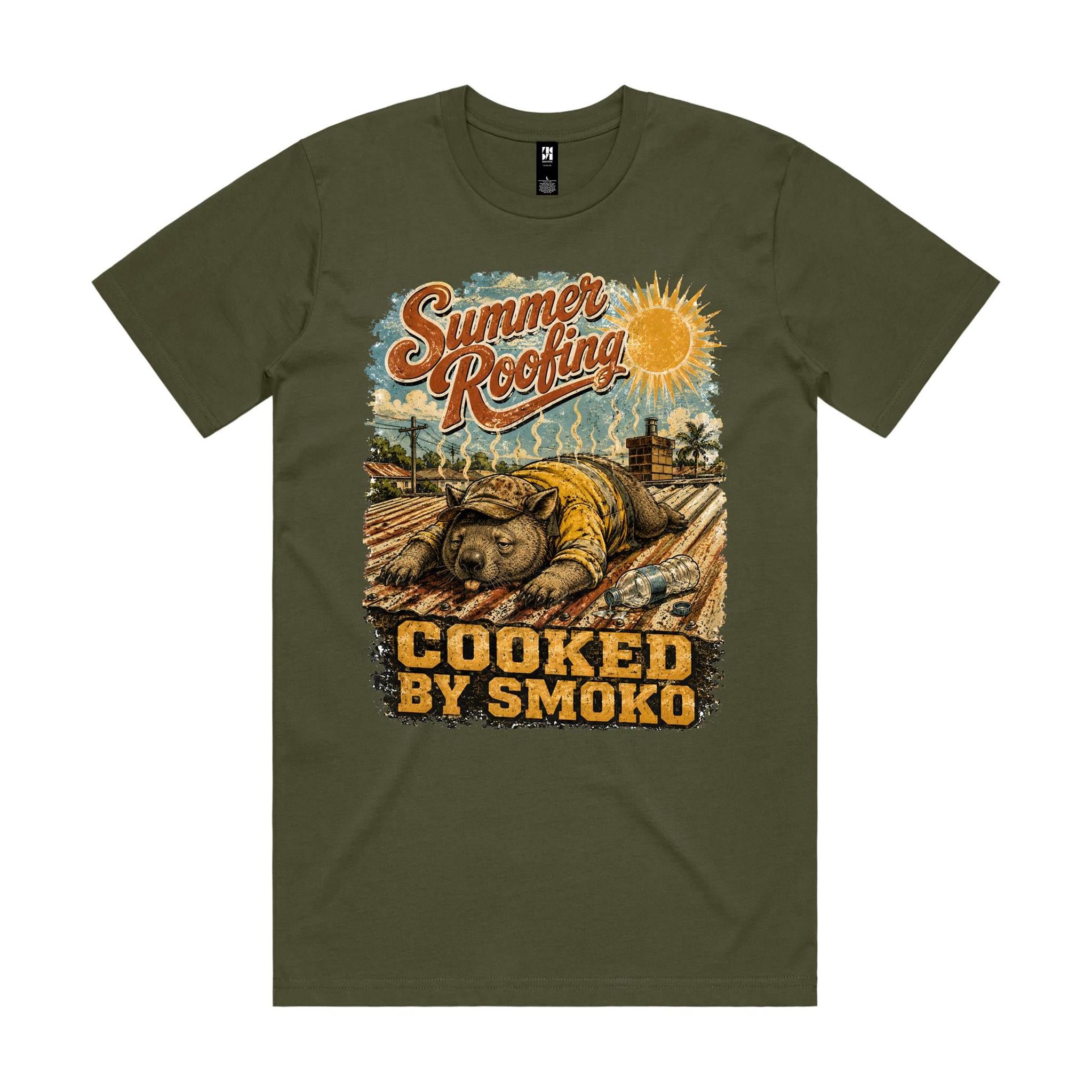 Summer Roofing — Cooked by Smoko | Wombat Roofer Tee