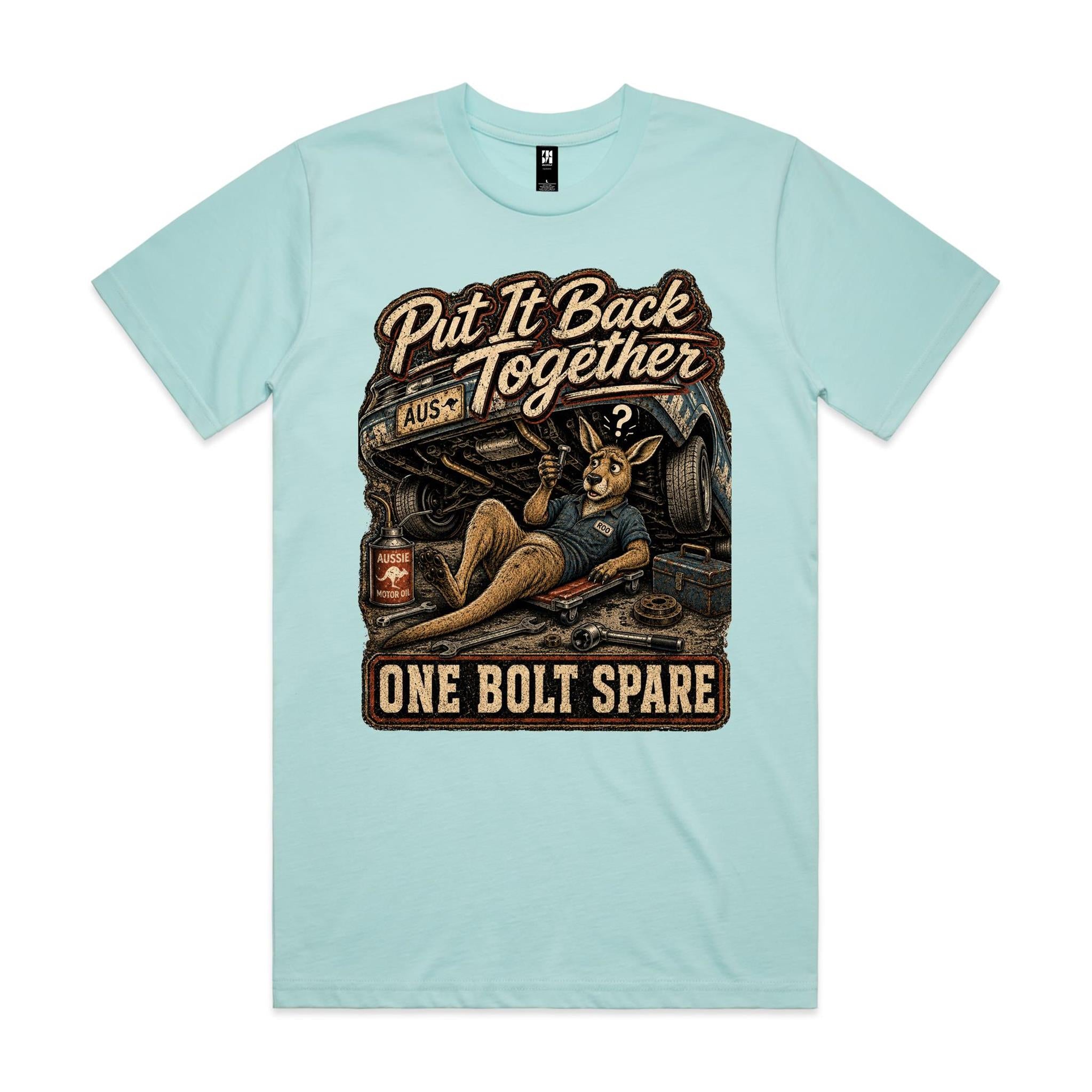 Put It Back Together — One Bolt Spare | Kangaroo Mechanic Tee