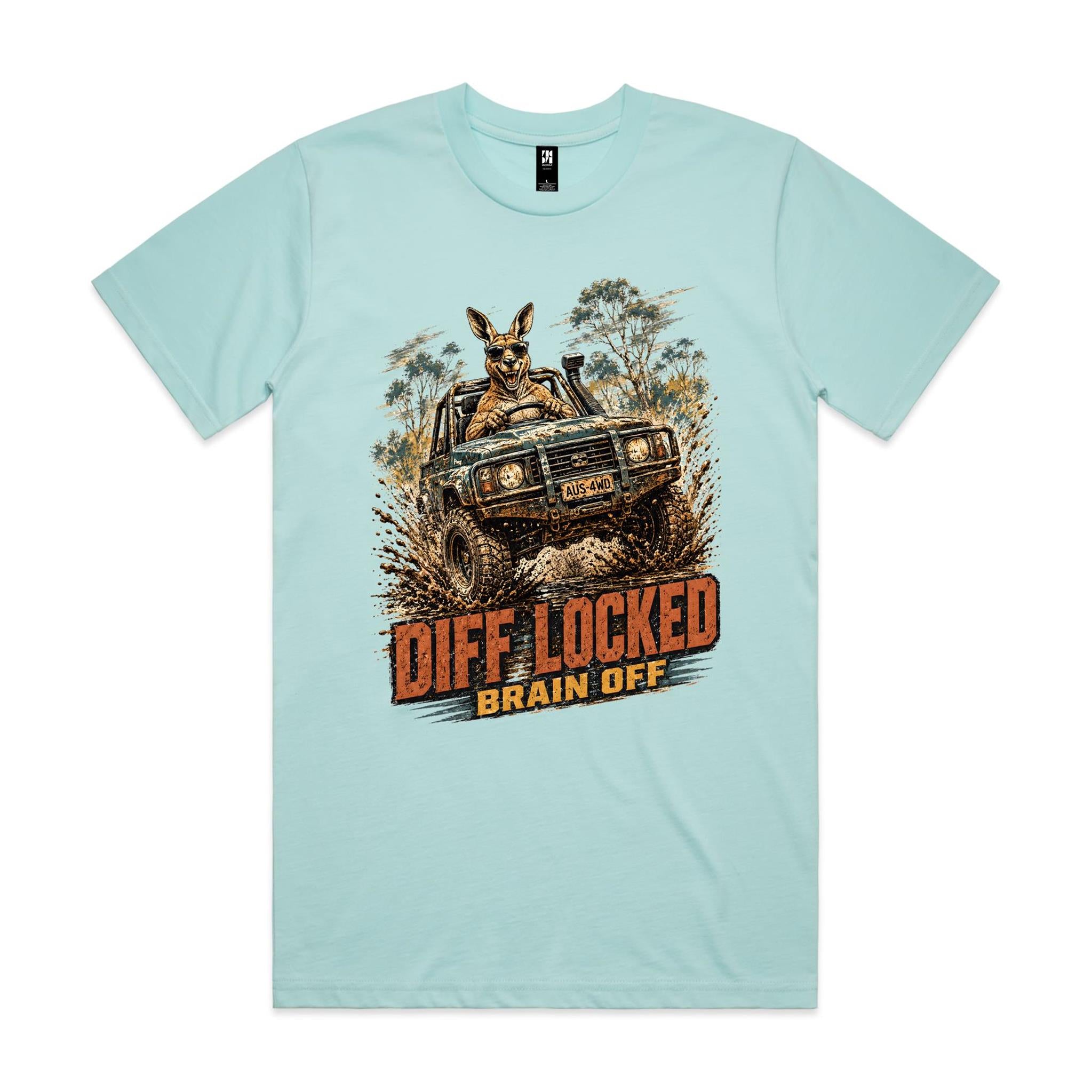 Diff Locked, Brain Off — 4WD Kangaroo Tee