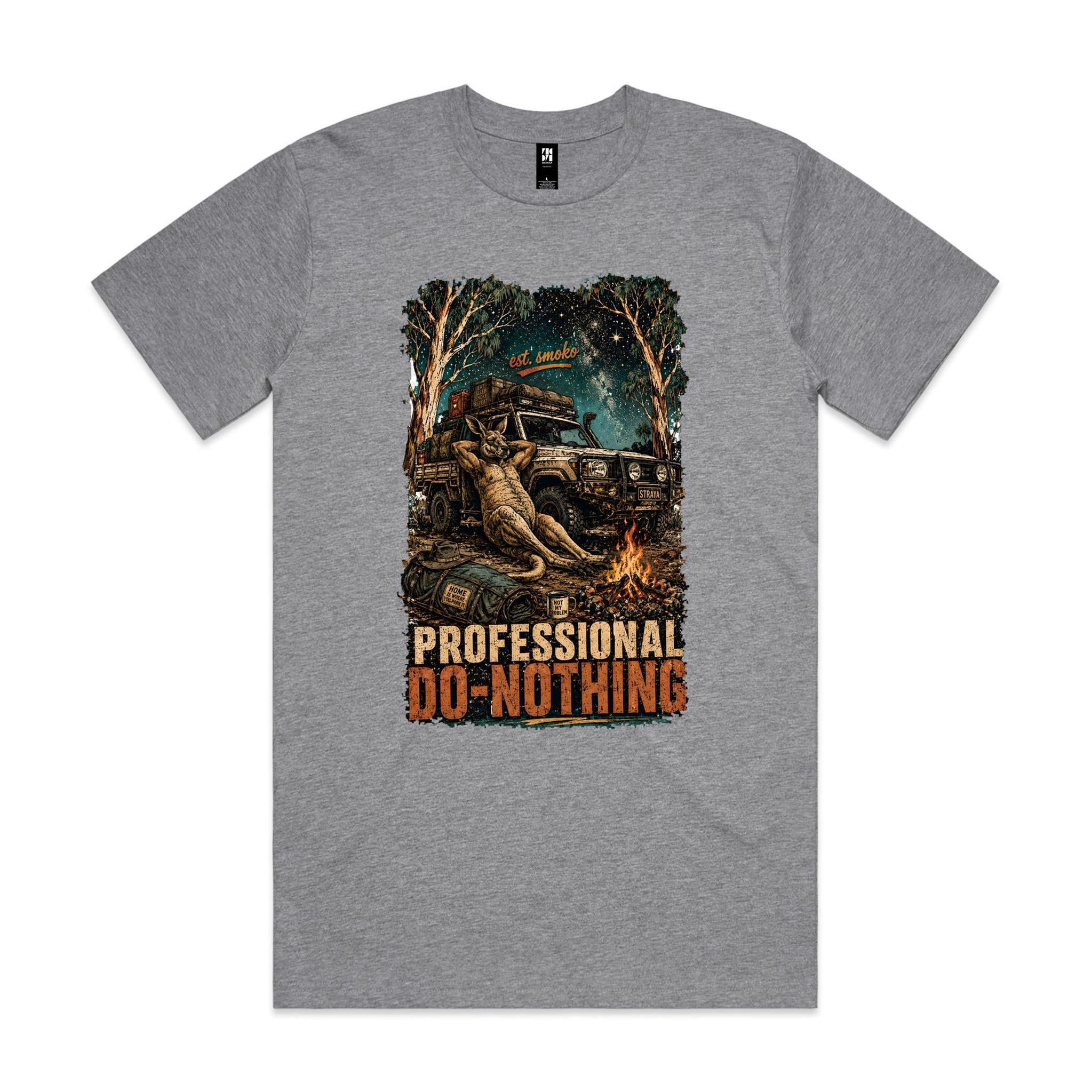 Professional Do-Nothing — Est. Smoko | Kangaroo 4WD Camping Tee