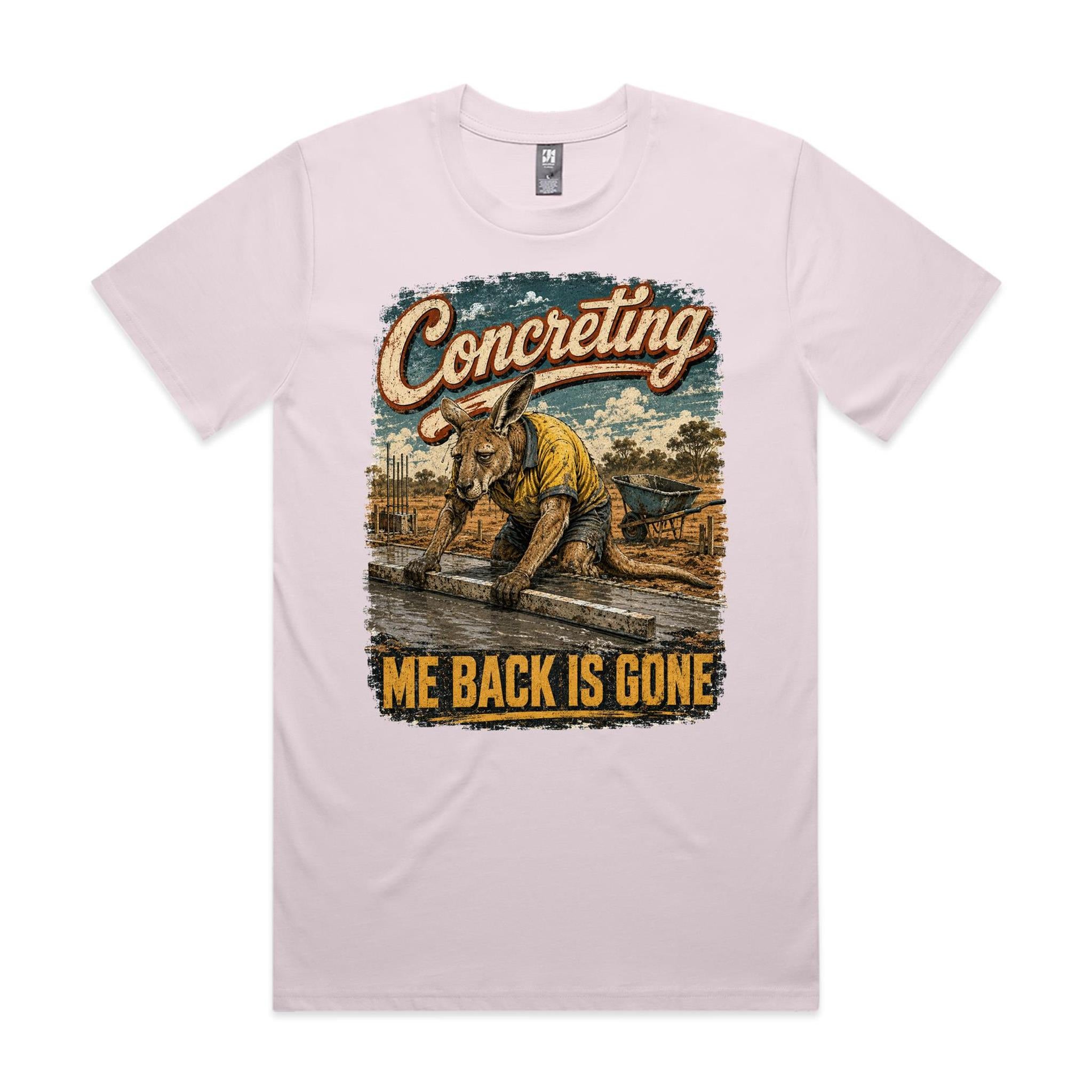 Concreting — Me Back Is Gone | Kangaroo Concreter Tee