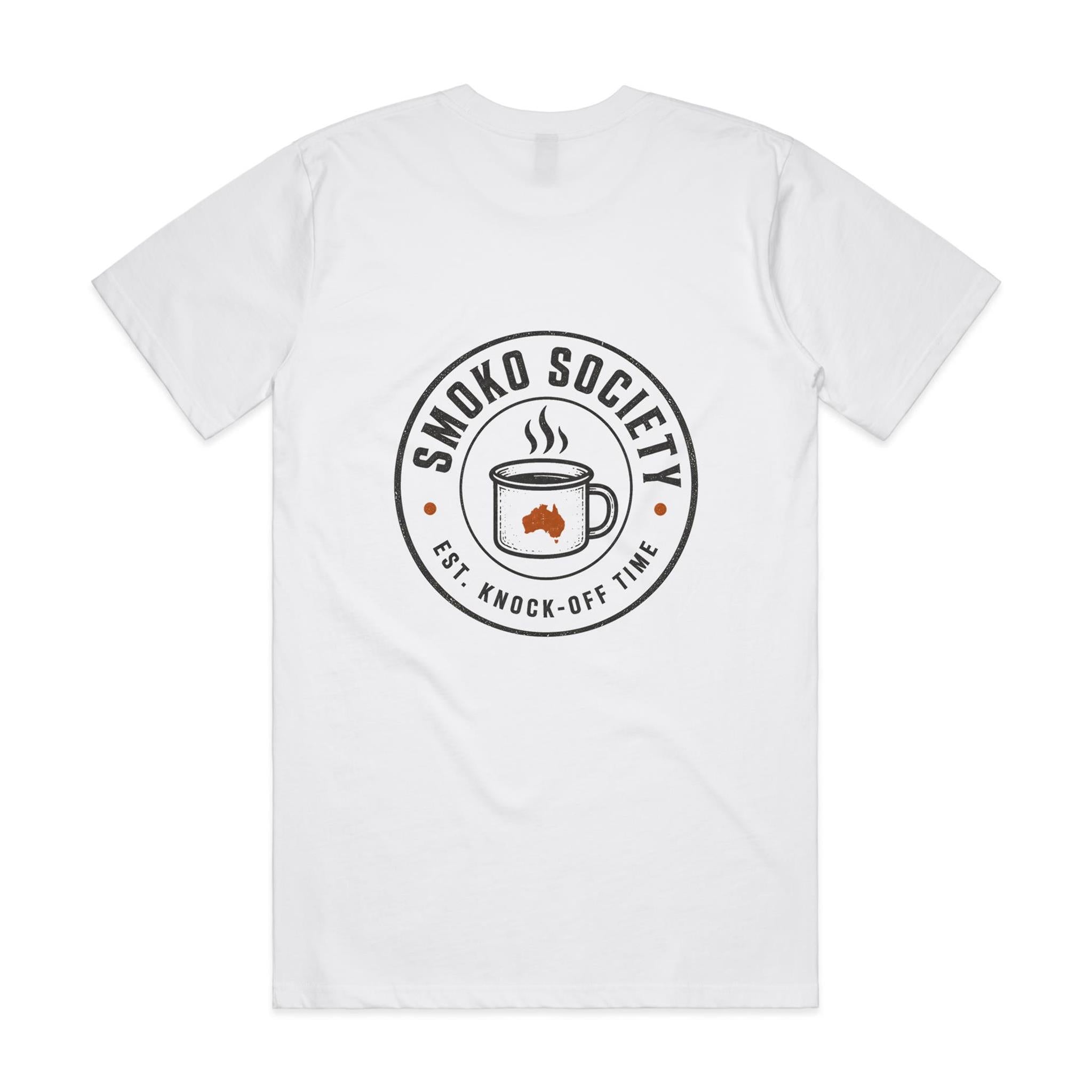 Smoko Society — Est. Knock-Off Time | Enamel Mug Logo Tee