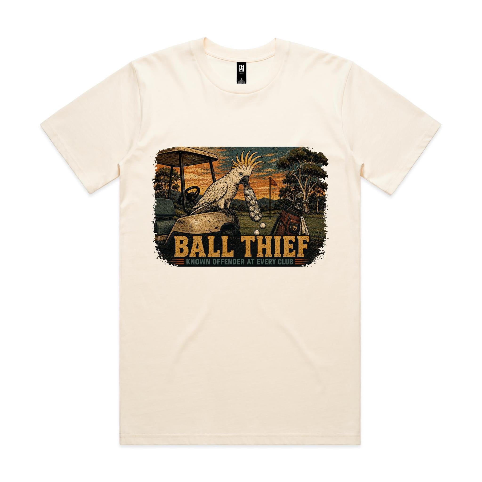 Ball Thief — Known Offender at Every Club | Cockatoo Golf Tee