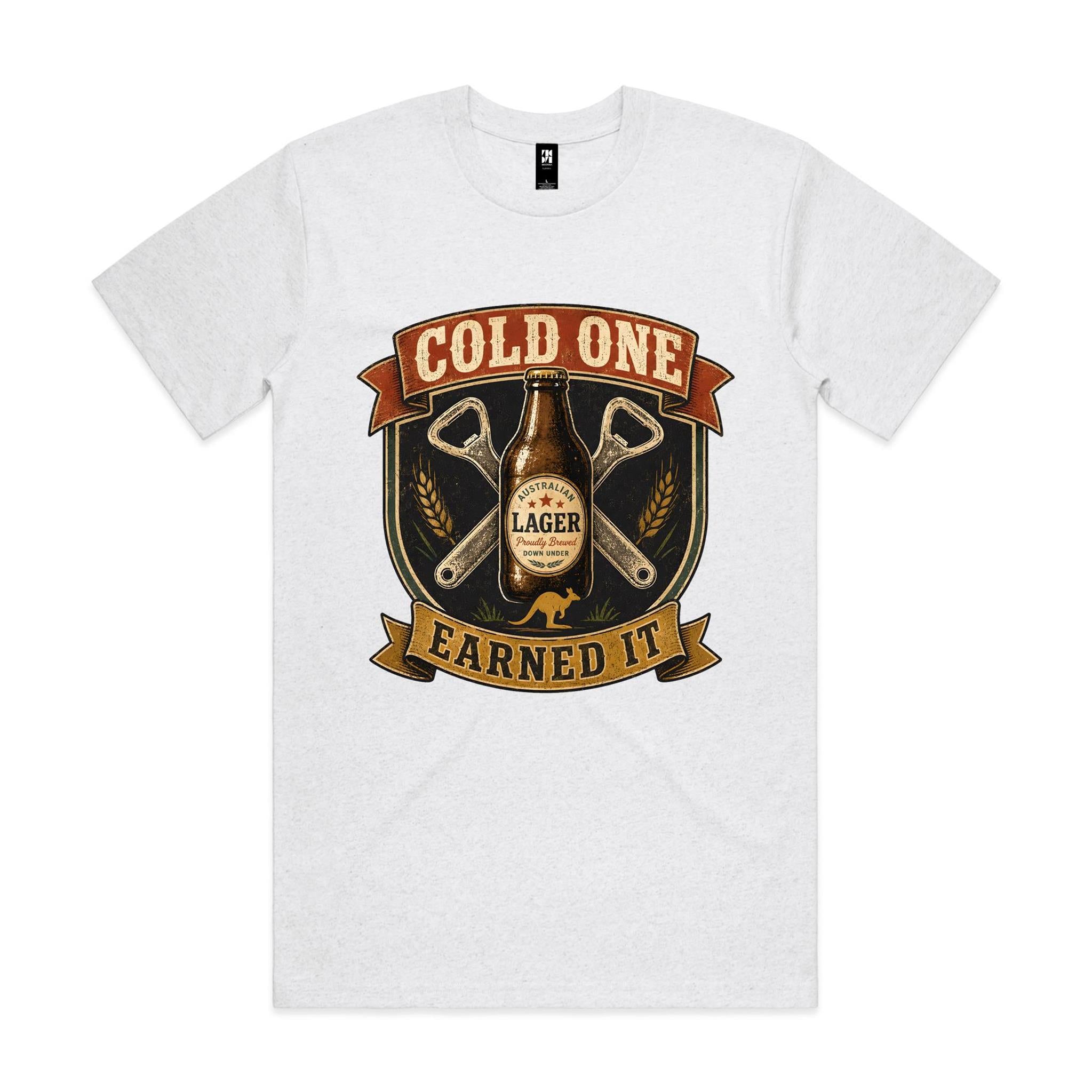 Cold One, Earned It — Aussie Lager Tee