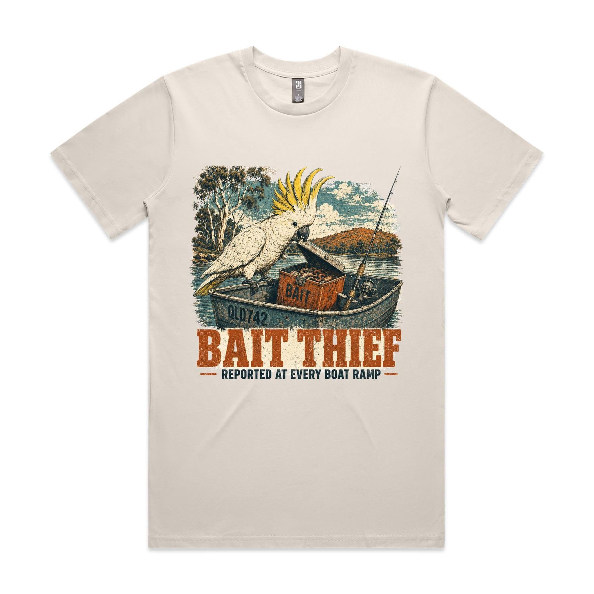 Bait Thief — Reported at Every Boat Ramp | Cockatoo Fishing Tee
