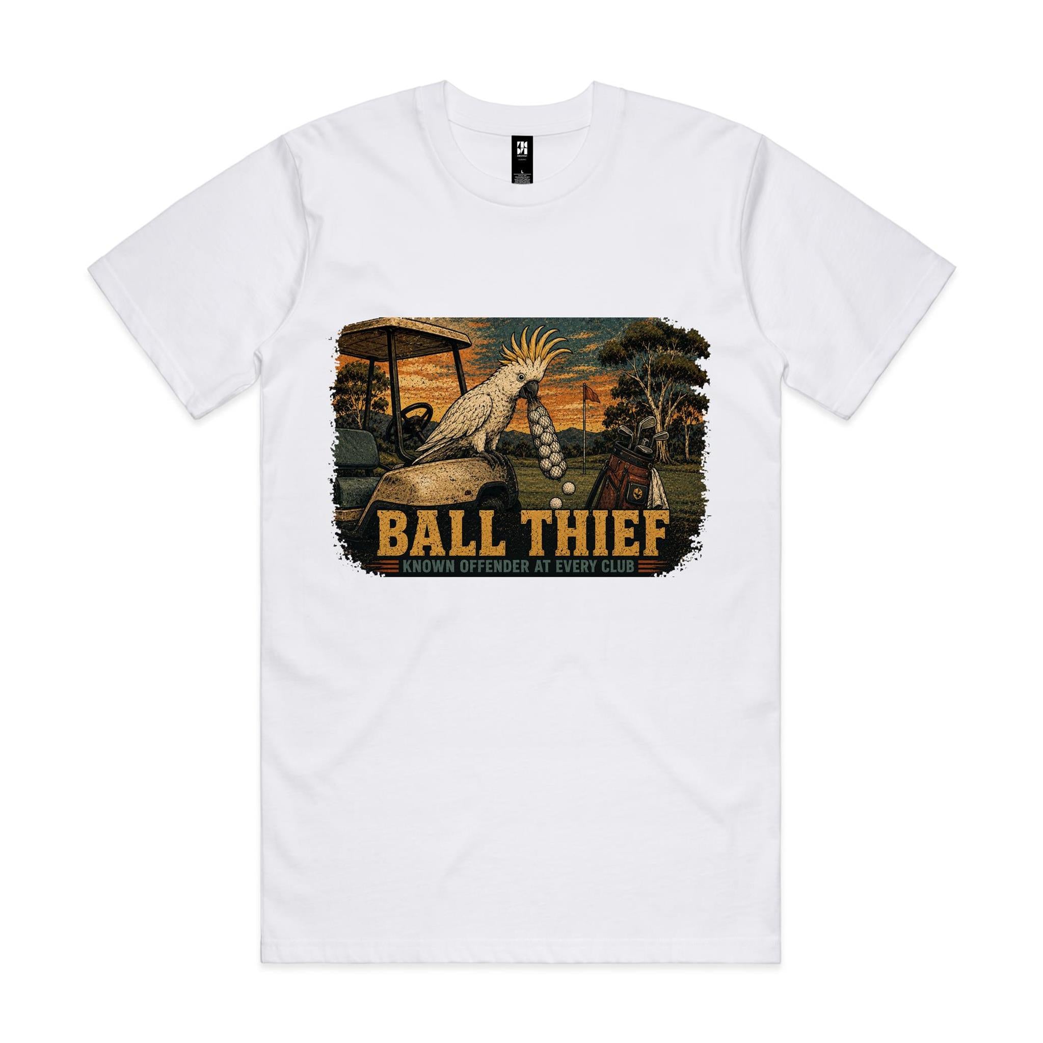 Ball Thief — Known Offender at Every Club | Cockatoo Golf Tee