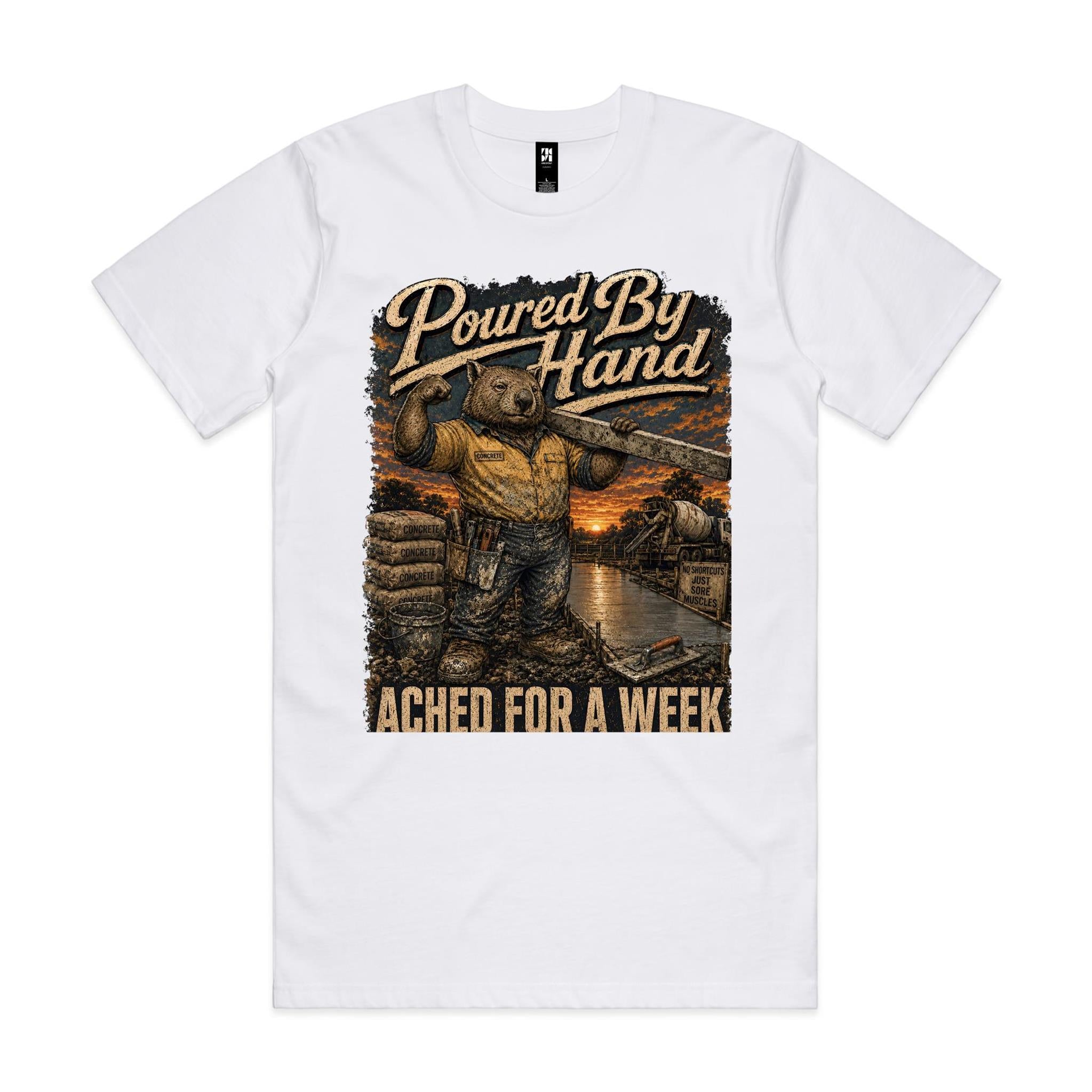 Poured By Hand | Wombat Concreter Tee