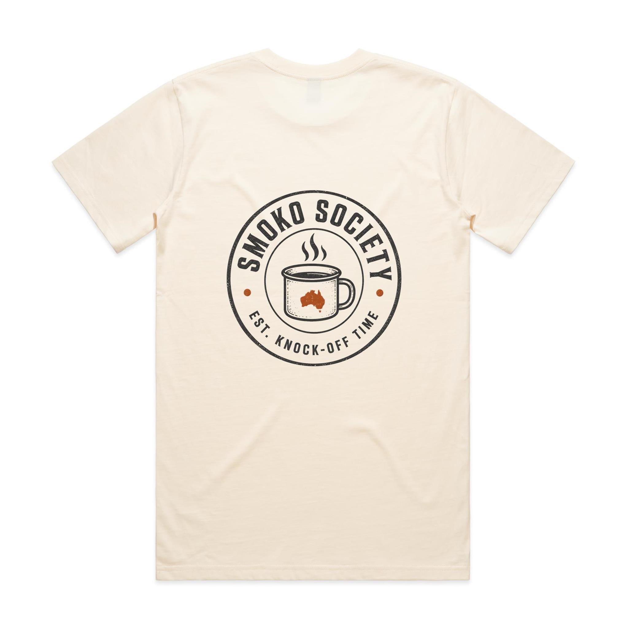 Smoko Society — Est. Knock-Off Time | Enamel Mug Logo Tee